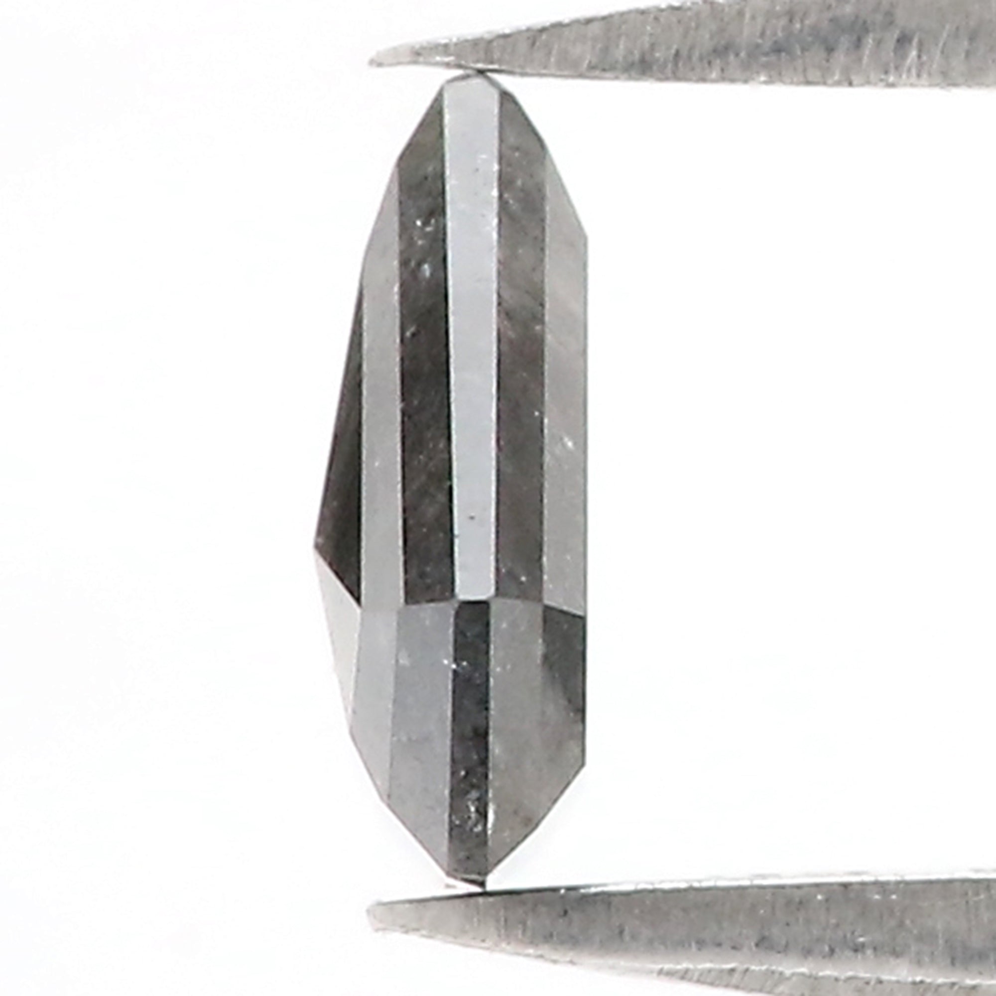 1.06 Ct Natural Loose Shield Shape Diamond Salt And Pepper Shield Cut Diamond 7.15 MM Natural Black Gray Color Shield Rose Cut Diamond LC64