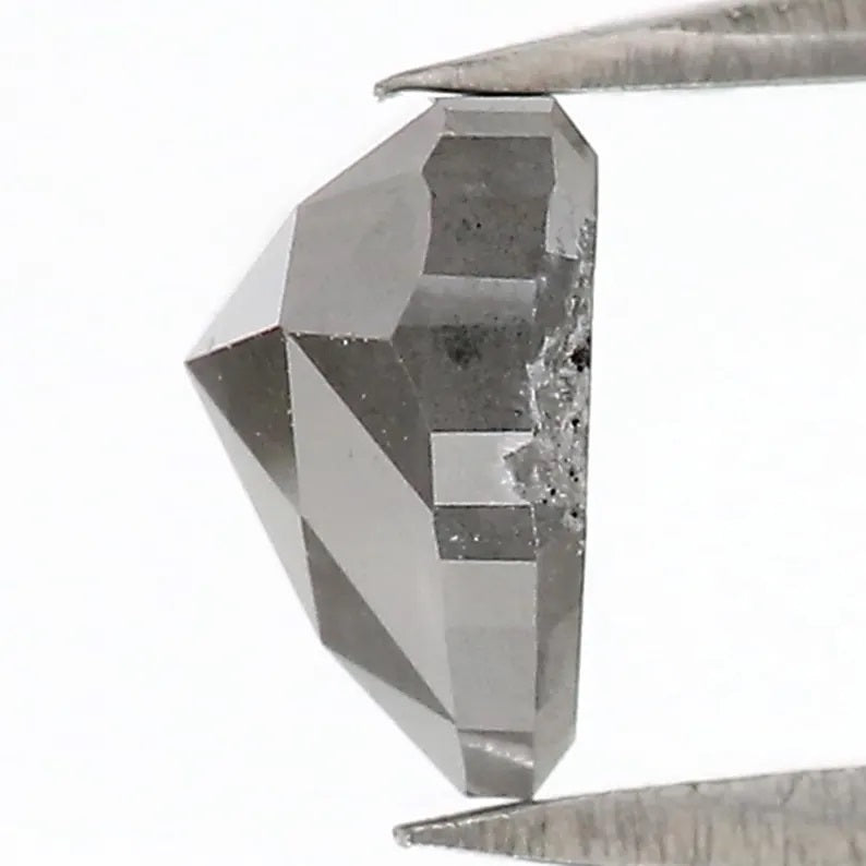 2.19 CT Natural Loose Heart Shape Diamond Grey Color Heart Cut Diamond 9.00 MM Natural Loose Diamond Heart Rose Cut Diamond QN9399