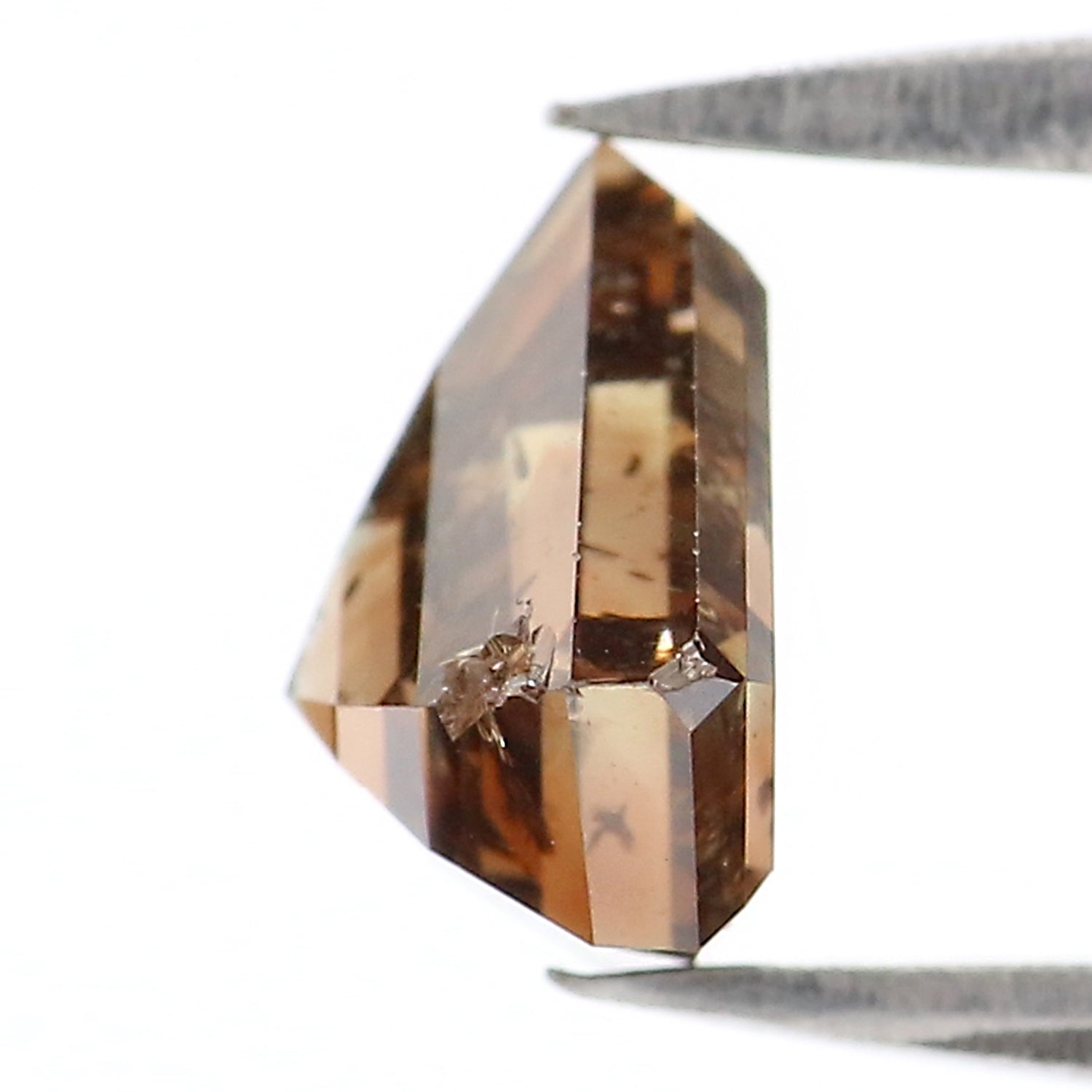 Natural Loose Shield Diamond, Fancy Brown Color Diamond Natural Loose Diamond, Shield Rose Cut Diamond, 1.33 CT Shield Shape Diamond KDL2138