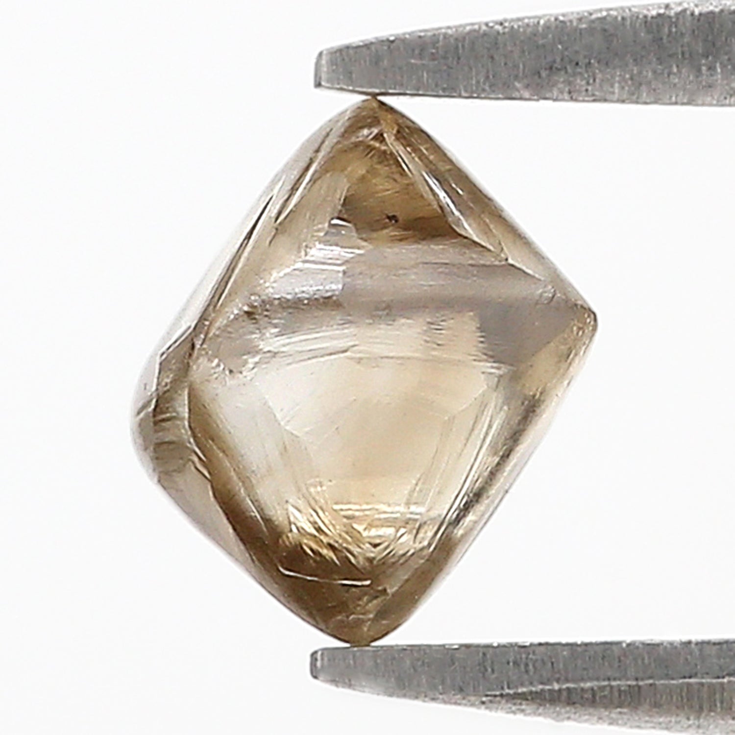 1.53 CT Natural Loose Rough Shape Diamond Brown Color Irregular Cut Diamond 6.95 MM Natural Loose Brown Color Rough UnCut Diamond L3534