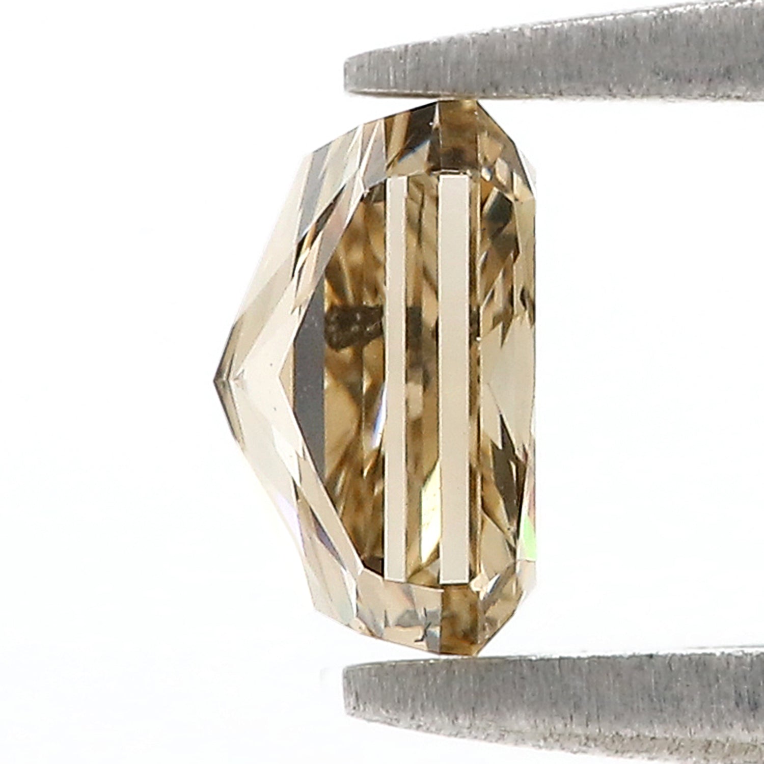 1.01 CT Natural Loose Radiant Shape Diamond Brown Color Radiant Cut Diamond 5.95 MM Natural Green Color Radiant Brilliant Cut Diamond L3592