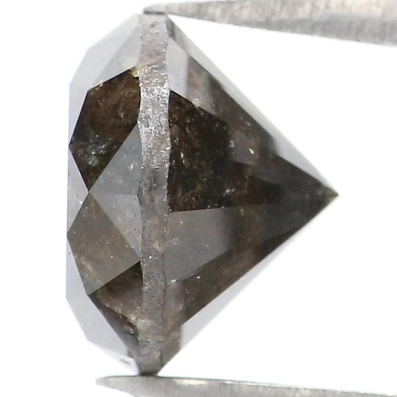 1.83 CT Natural Loose Round Cut Diamond Black Color Diamond 7.15 MM Natural Loose Diamond Black Color Round Brilliant Cut Diamond NQ488