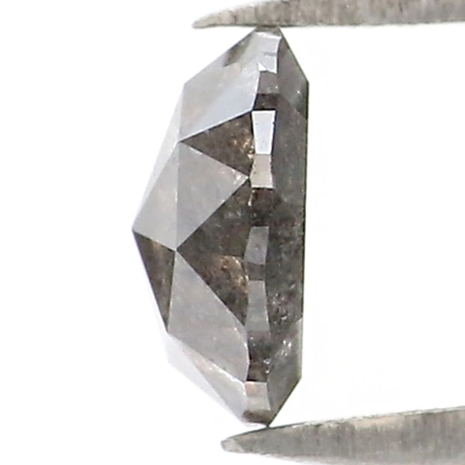 0.39 Ct Natural Loose Round Shape Diamond Salt And Pepper Round Diamond 4.65 MM Natural Black Gray Color Round Rose Cut Diamond NQ2041