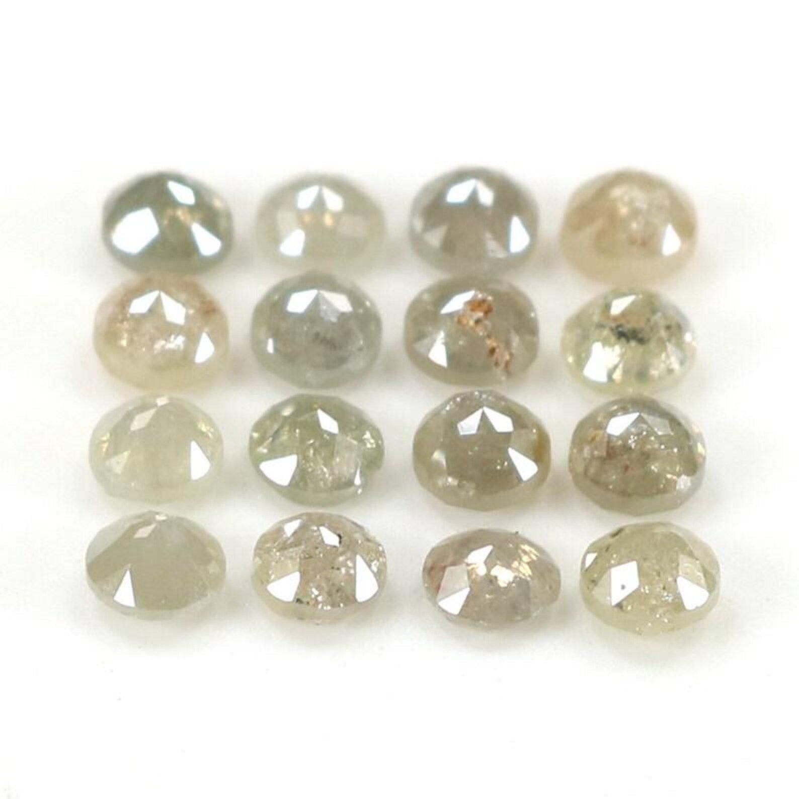 1.68 CT Natural Loose Round Shape Diamond Grey Color Round Diamond 2.60 MM Natural Loose Diamond Grey Color Round Rose Cut Diamond NQ7145