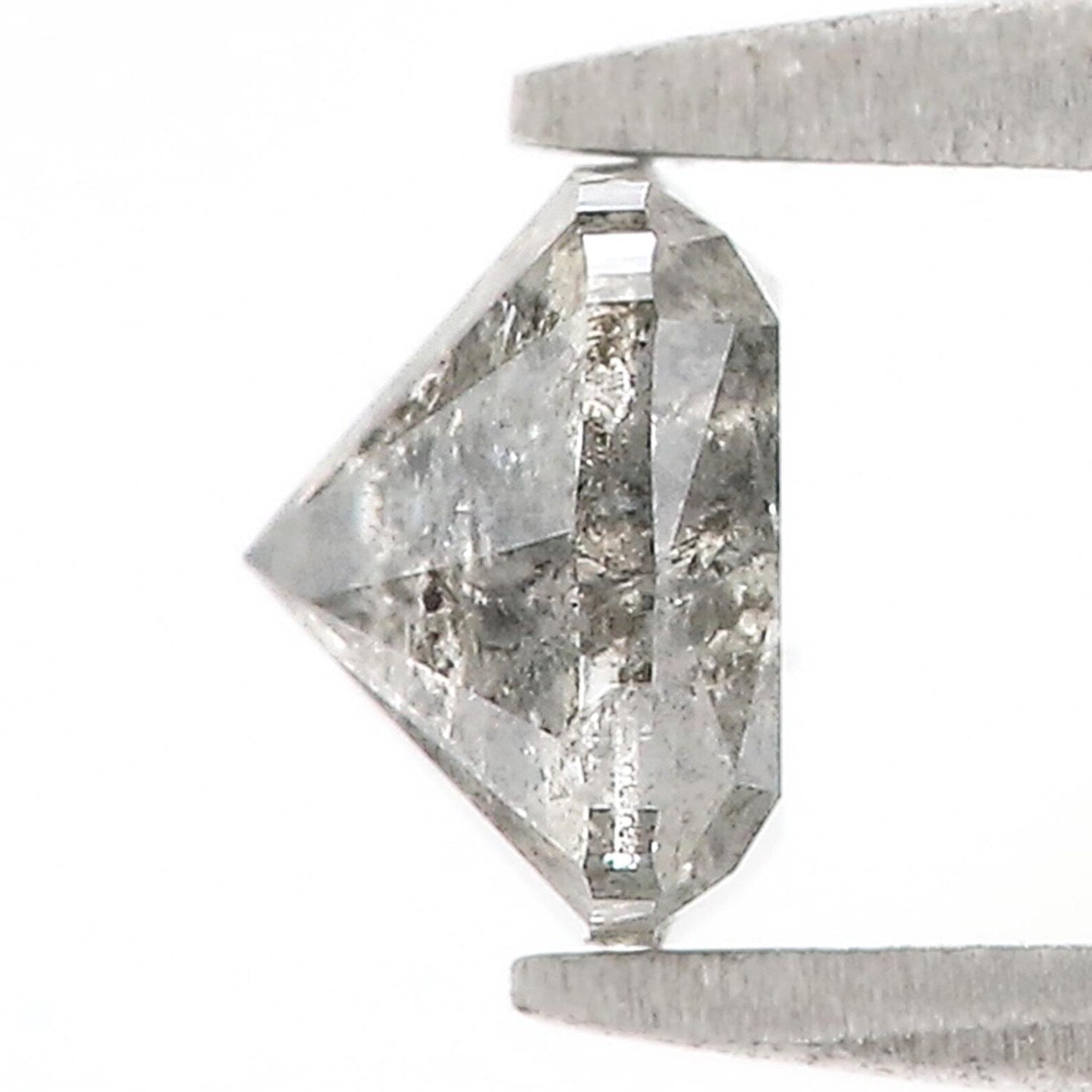 0.95 Ct Natural Loose Cushion Cut Diamond Shape And Pepper Cushion Cut Diamond 5.60 MM Black Grey Color Cushion Rose Cut Diamond QN794