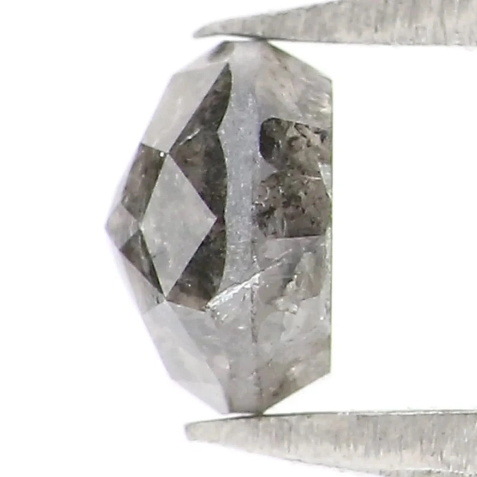 0.58 CT Natural Loose Round Shape Diamond Salt And Pepper Round Cut Diamond 4.75 MM Natural Black Grey Color Round Rose Cut Diamond NQ2309