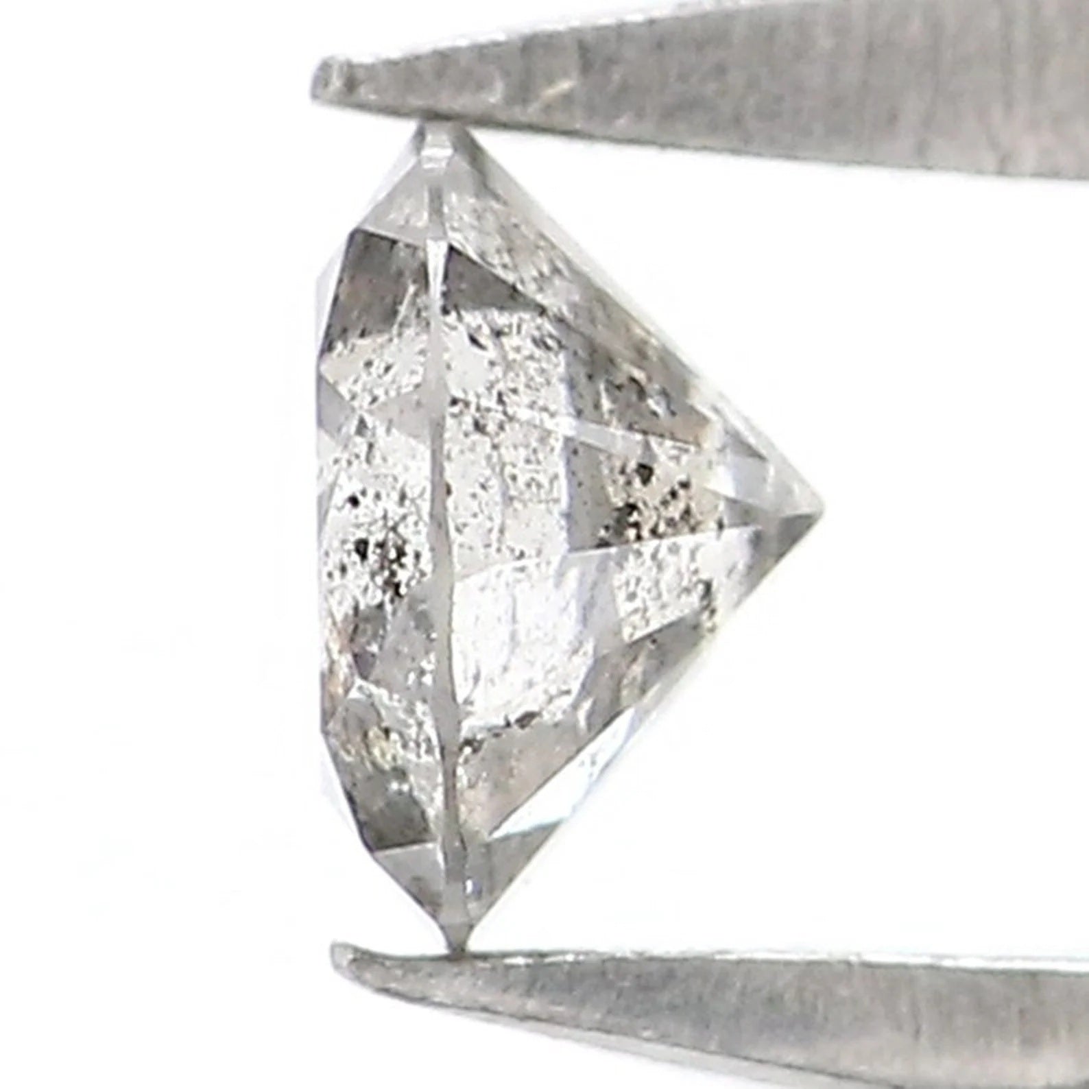 0.21 Ct Natural Loose Round Brilliant Cut Diamond Salt And Pepper Round Shape Diamond 3.80 MM Natural Black Grey Color Round Diamond NQ8996