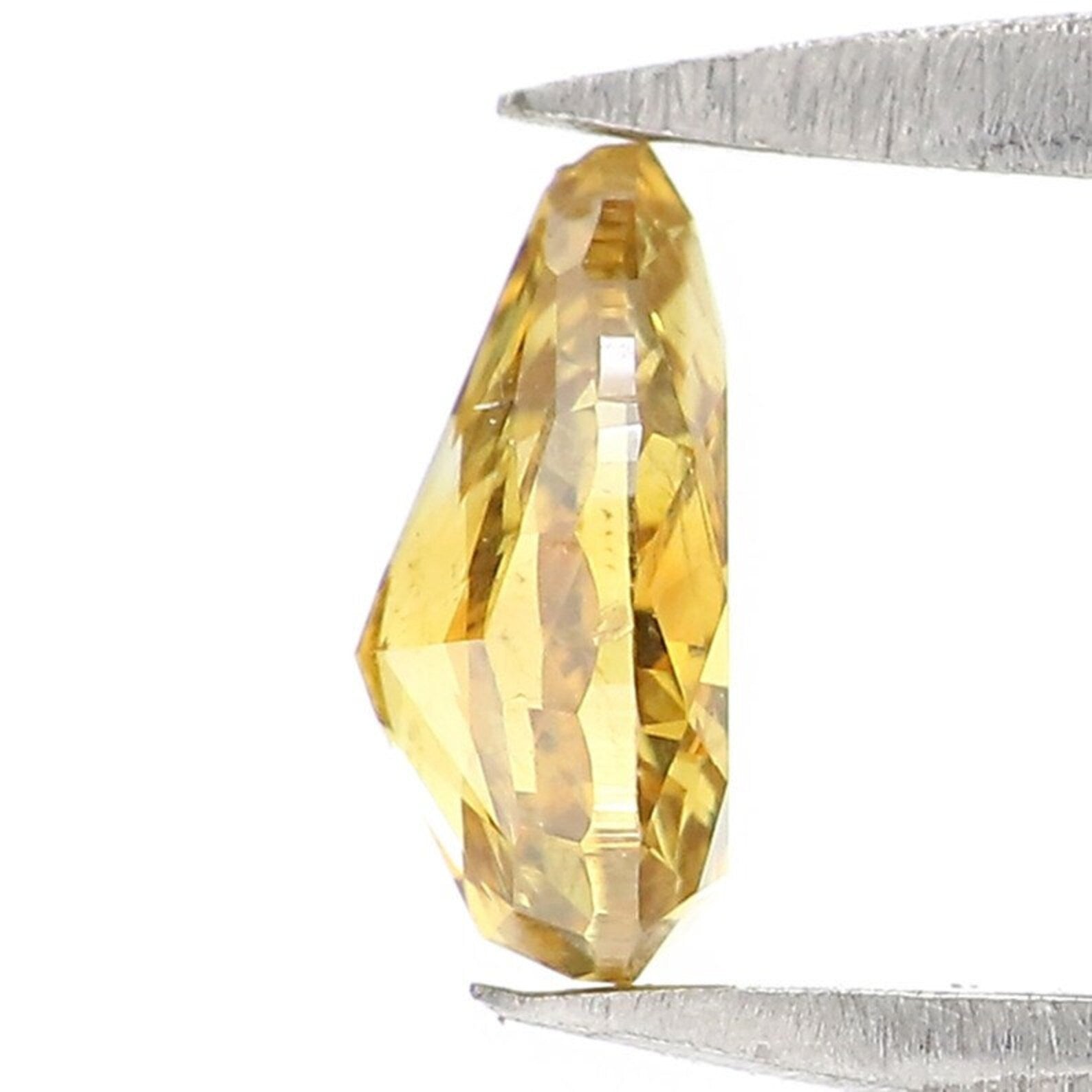 0.33 CT Natural Loose Pear Shape Diamond Yellow Color Pear Diamond 5.55 MM Natural Diamond Yellow Color Pear Brilliant Cut Diamond NQ9817