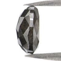 Natural Loose Oval Diamond, Salt And Pepper Oval Diamond, Natural Loose Diamond, Oval Rose Cut Diamond, 1.22 CT Oval Shape Diamond L2974