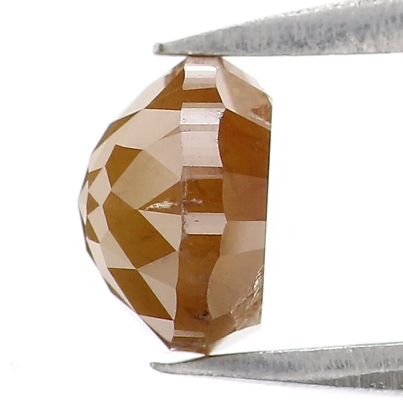 0.89 CT Natural Loose Round Shape Diamond Yellow Brown Color Round Cut Diamond 5.35 MM Natural Loose Diamond Round Rose Cut Diamond NQ101