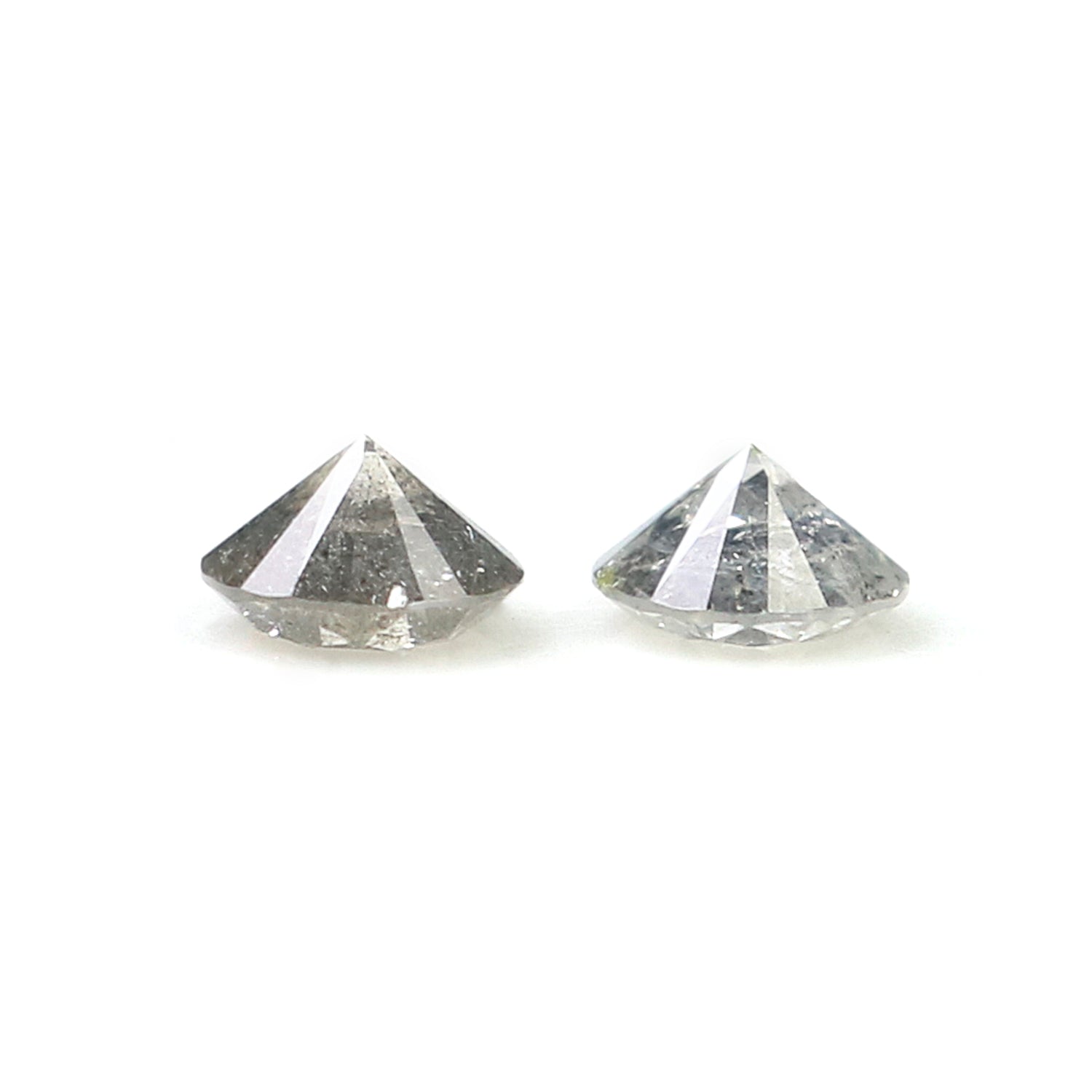 0.36 CT Natural Loose Round Cut Pair Diamond Salt And Pepper Round Shape Diamond 3.60 MM Black Grey Color Round Brilliant Cut Diamond QL6924