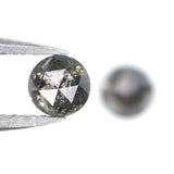 Natural Loose Round Rose Cut Diamond, Salt And Pepper Round Diamond, Natural Loose Diamond, Rose Cut Diamond, 0.92 CT Round Shape L2814