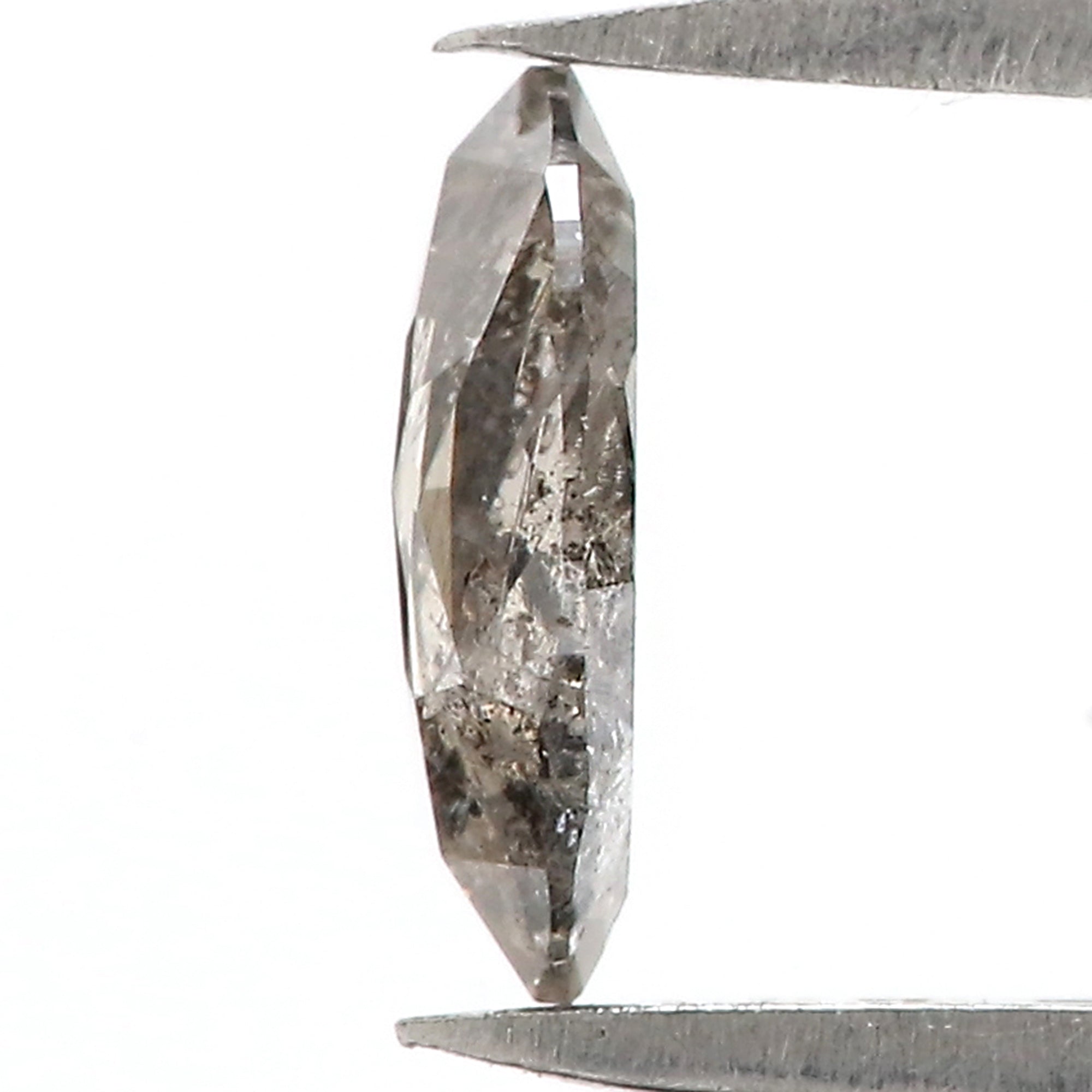 0.54 CT Natural Loose Marquise Shape Diamond Salt And Pepper Marquise Rose Cut Diamond 7.80 MM Black Grey Color Marquise Cut Diamond QL348