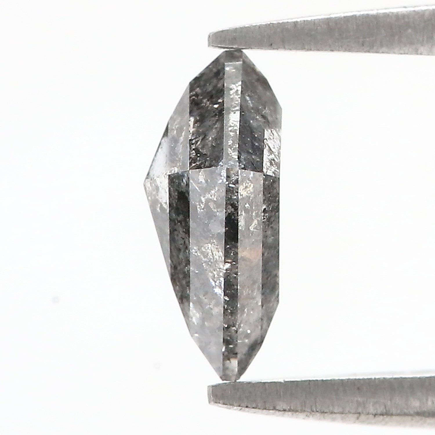 1.05 CT Natural Loose Kite Cut Diamond Salt And Pepper Diamond 8.55 MM Natural Loose Diamond Black Grey Color Kite Rose Cut Diamond LQ3325