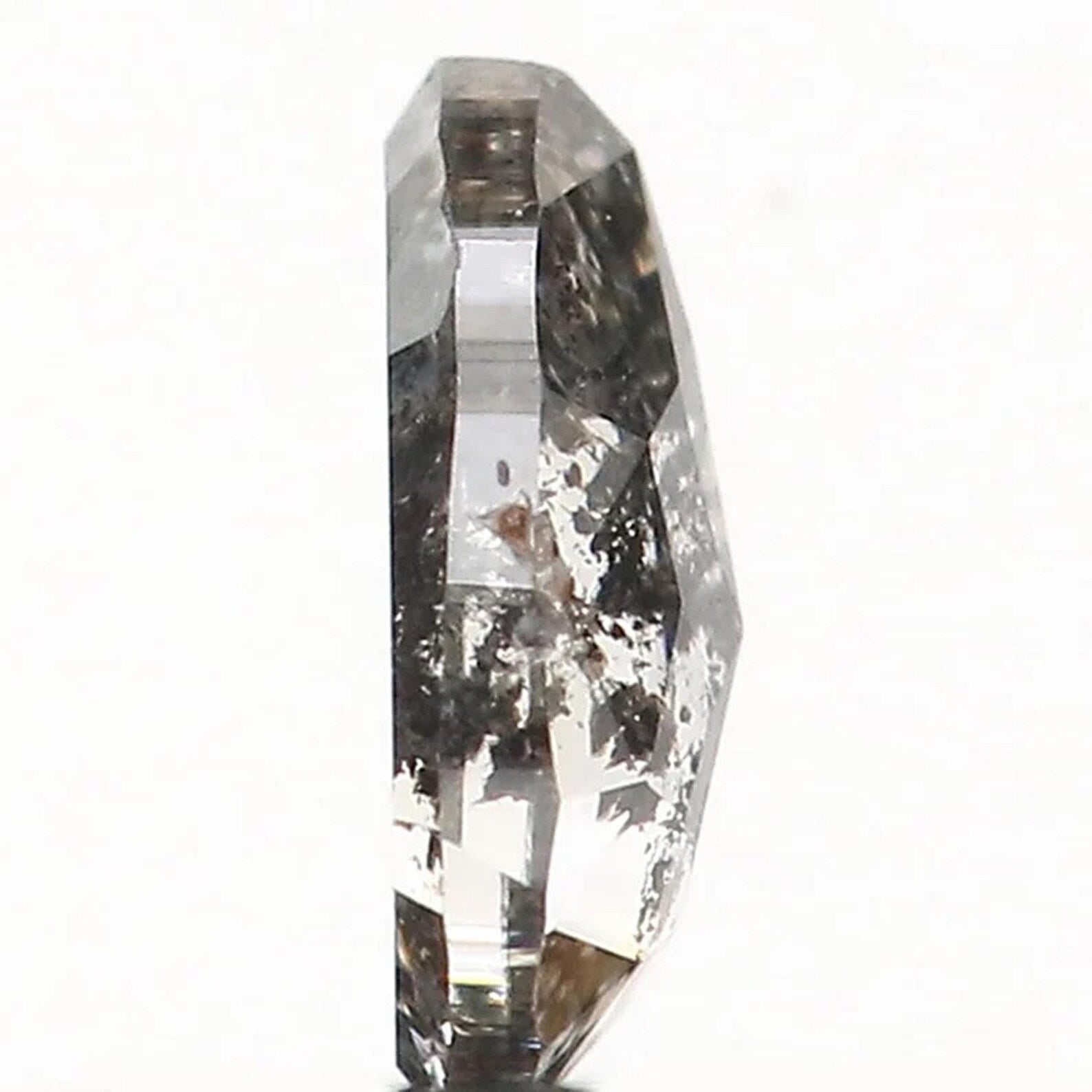 0.28 CT Natural Loose Pear Shape Diamond Salt And Pepper Pear Cut Diamond 5.30 MM Natural Loose Black Gray Color Pear Rose Cut Diamond NQ220