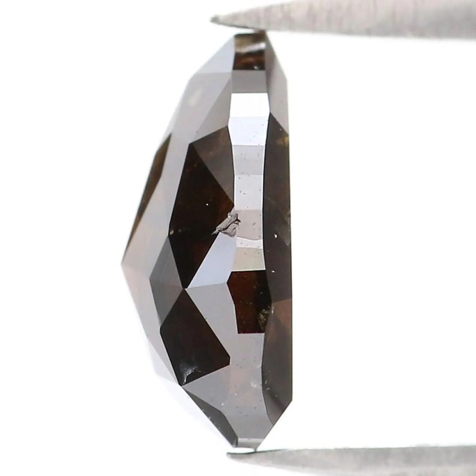 1.38 CT Natural Loose Pear Shape Diamond Brown Color Pear Cut Diamond 8.55 MM Natural Loose Diamond Brown Color Pear Rose Cut Diamond NQ9189