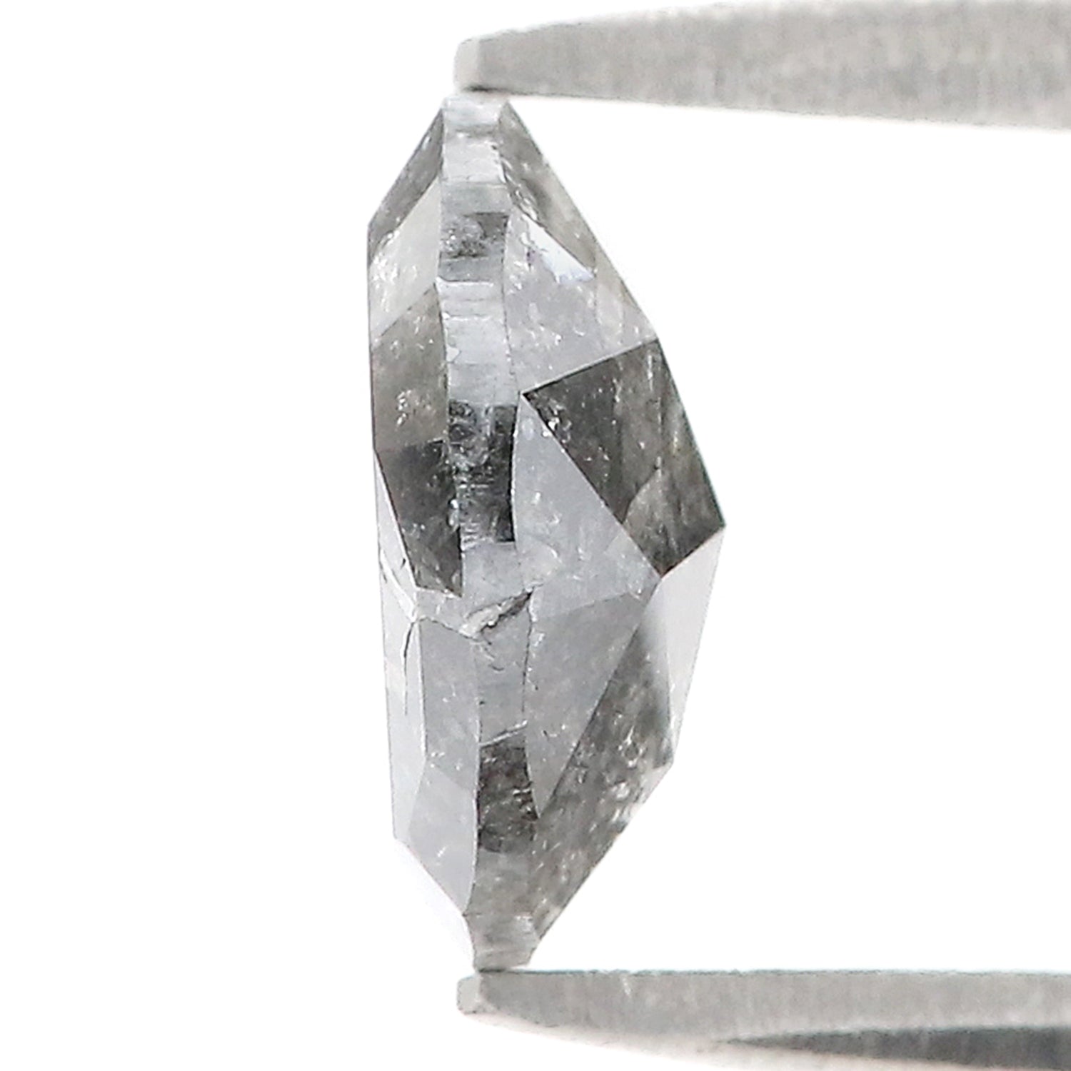 1.80 Ct Natural Loose Round Rose Cut Diamond Black Grey Color Rose Cut Diamond 8.10 MM Natural Loose Salt And Pepper Rose Cut Diamond QL1536