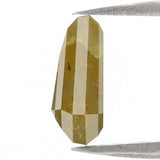 Natural Loose Coffin Diamond, Yellow Color Coffin Diamond Natural Loose Diamond Coffin Rose Cut Diamond 1.95 CT Coffin Shape Diamond KDL9830
