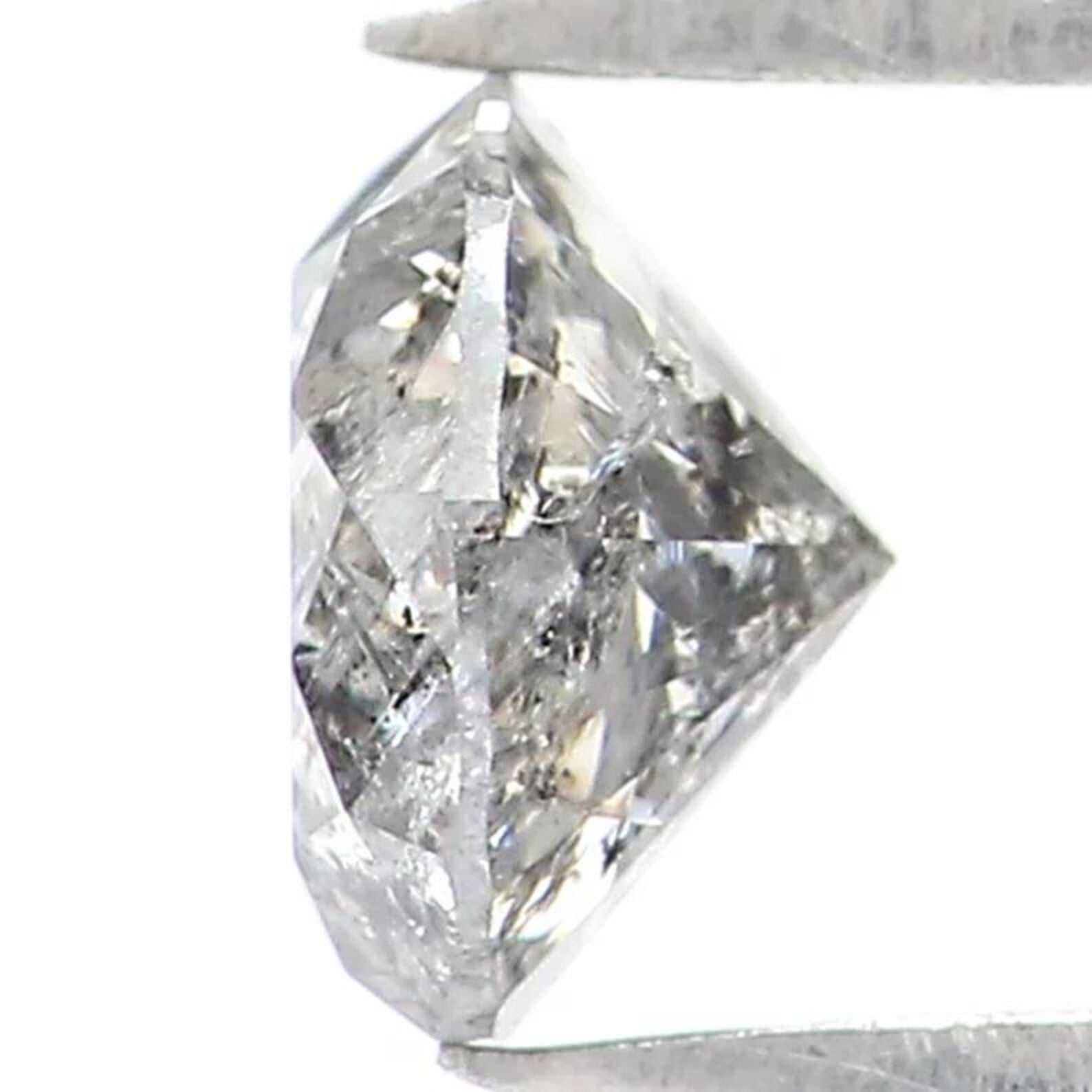 0.32 Ct Natural Loose Round Shape Diamond Salt And Pepper Round Diamond 4.30 MM Natural Black Grey Color Round Brilliant Cut Diamond NQ9524
