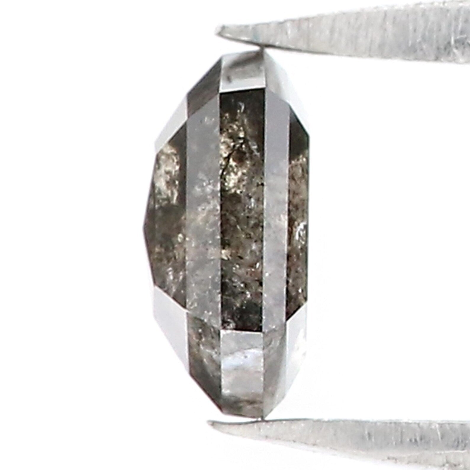 0.77 CT Natural Loose Hexagon Shape Diamond Salt And Pepper Hexagon Cut Diamond 6.05 MM Natural Loose Hexagon Shape Rose Cut Diamond QN1223