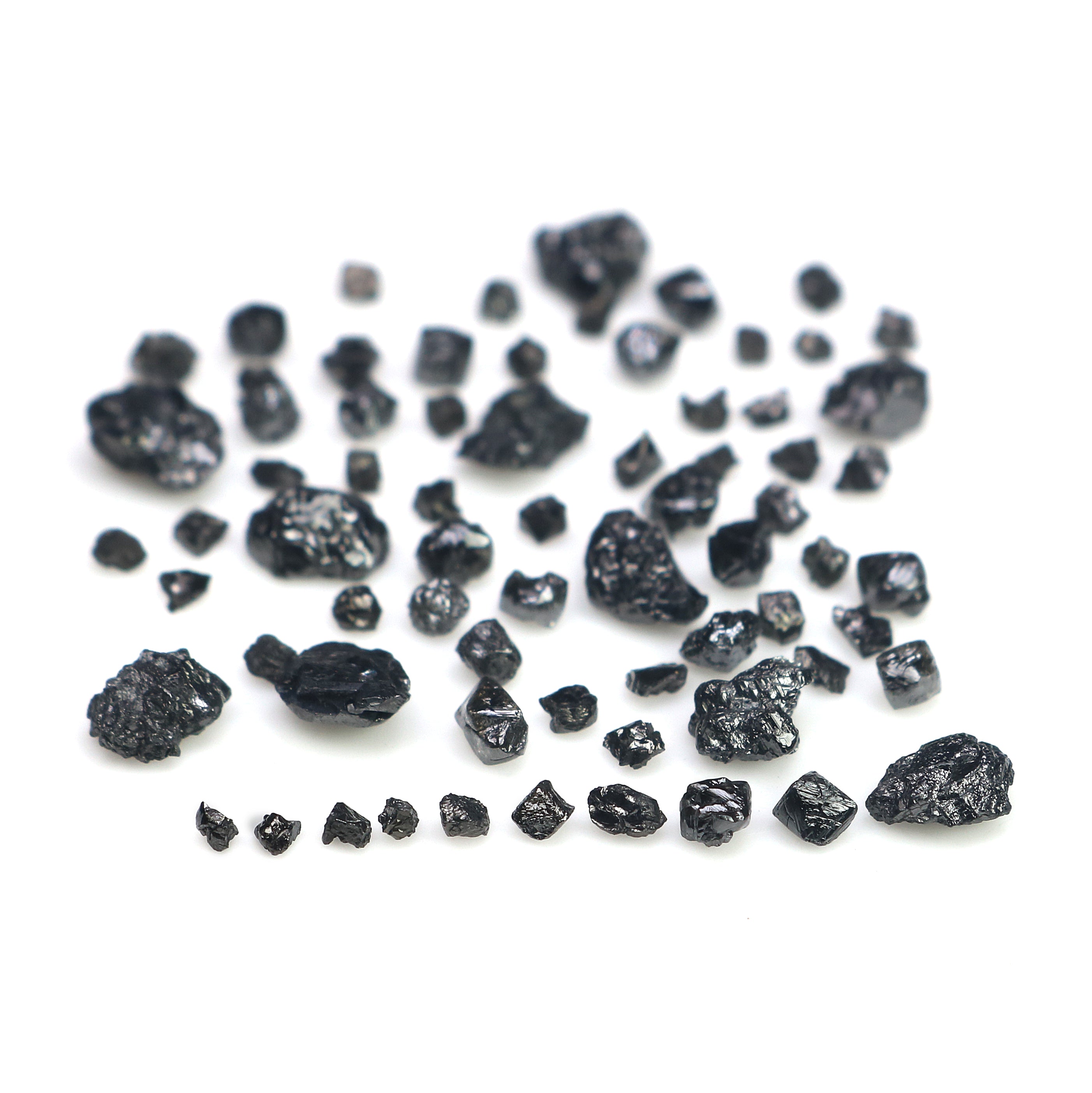 Natural Loose Rough Uncut Diamond Black Color Raw Uncut Diamond 1.20 to 6.00 MM 10.00 Ct Lot Rough Black Color Irregular Cut Diamond Q89