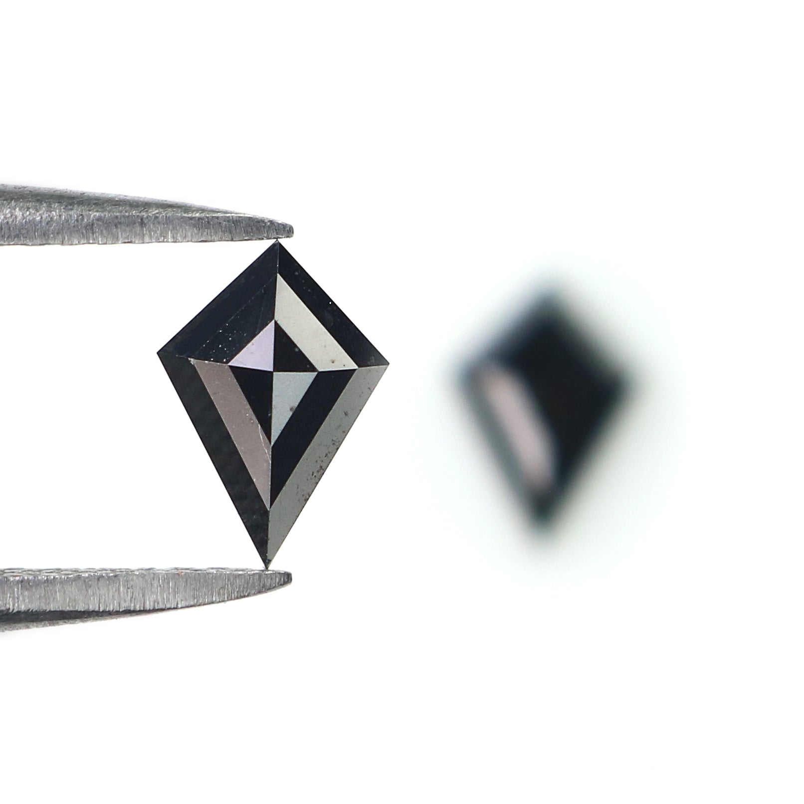 0.64 CT Natural Loose Kite Cut Pair Diamond Black Color Kite Shape Diamond 6.95 MM Natural Black Color Diamond Kite Rose Cut Diamond N2273