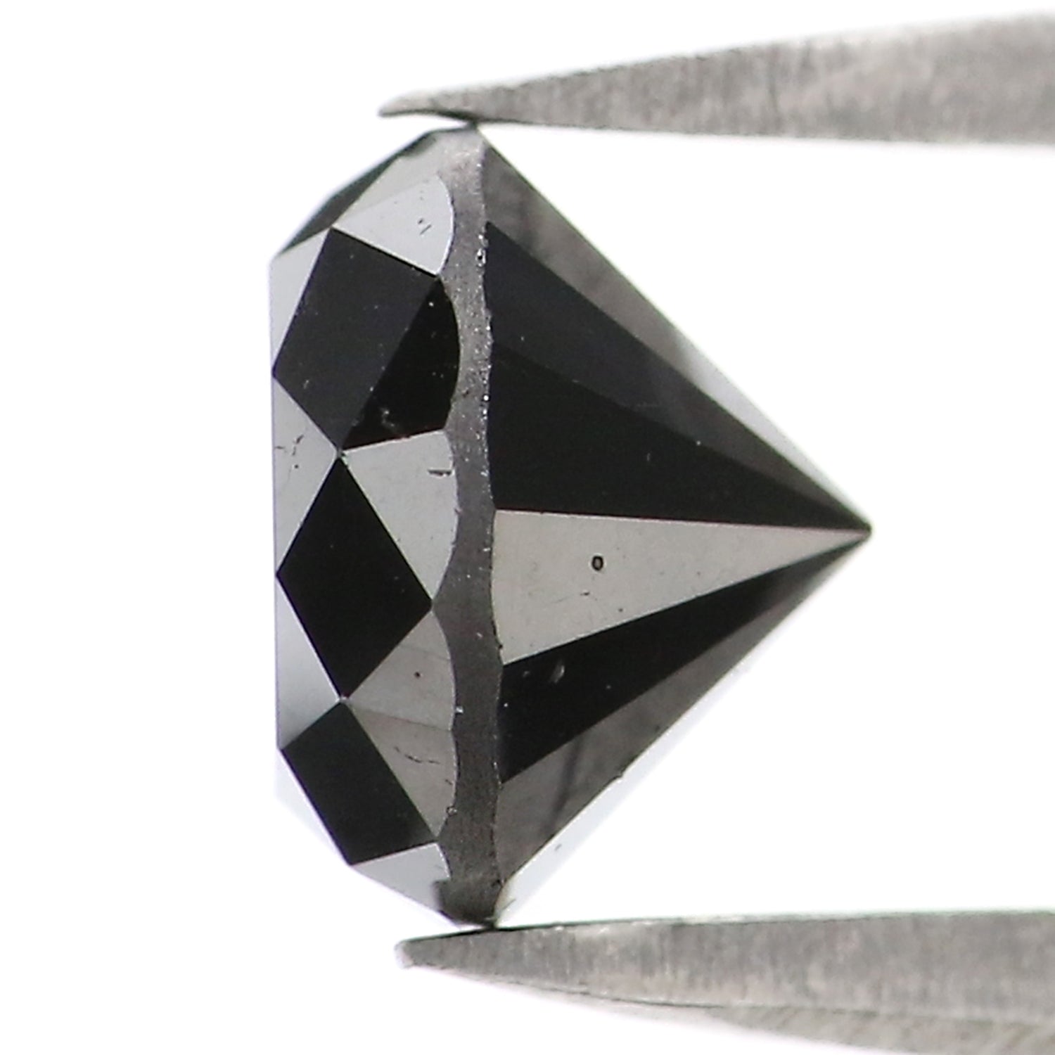 1.43 Ct Natural Loose Round Shape Diamond Black Color Diamond 6.55 MM Natural Loose Diamond Black Color Round Brilliant Cut Diamond LC14