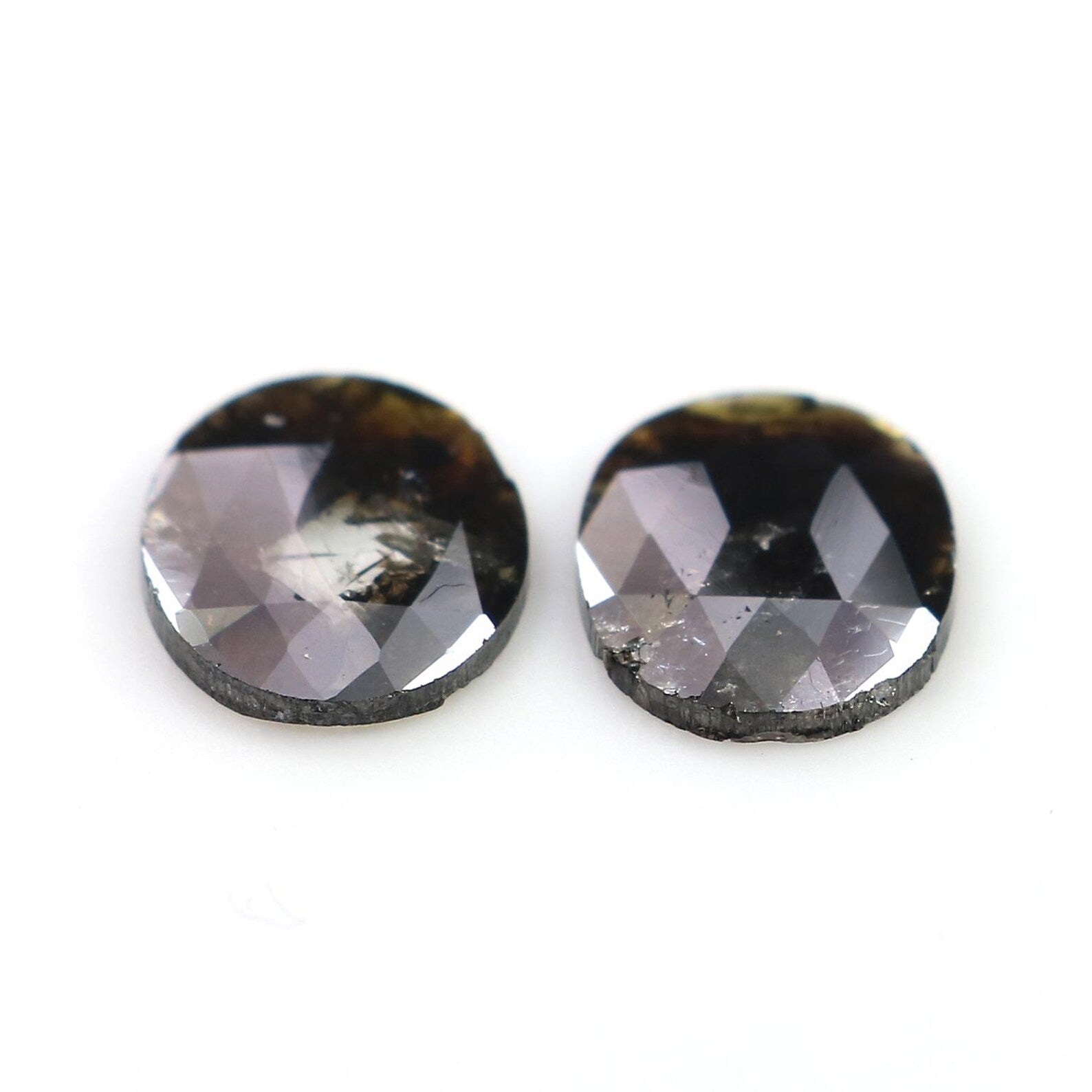 .88 CT Natural Loose Oval Cut Pair Diamond Brown Color Oval Shape Diamond 10.00 MM Natural Loose Brown Color Oval Rose Cut Diamond NQ8238
