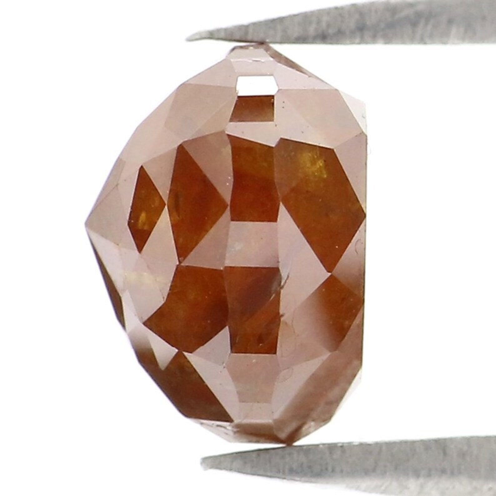 1.90 CT Natural Loose Heart Shape Diamond Brown Color Heart Cut Diamond 7.05 MM Natural Diamond Brown Color Heart Rose Cut Diamond NQ2393