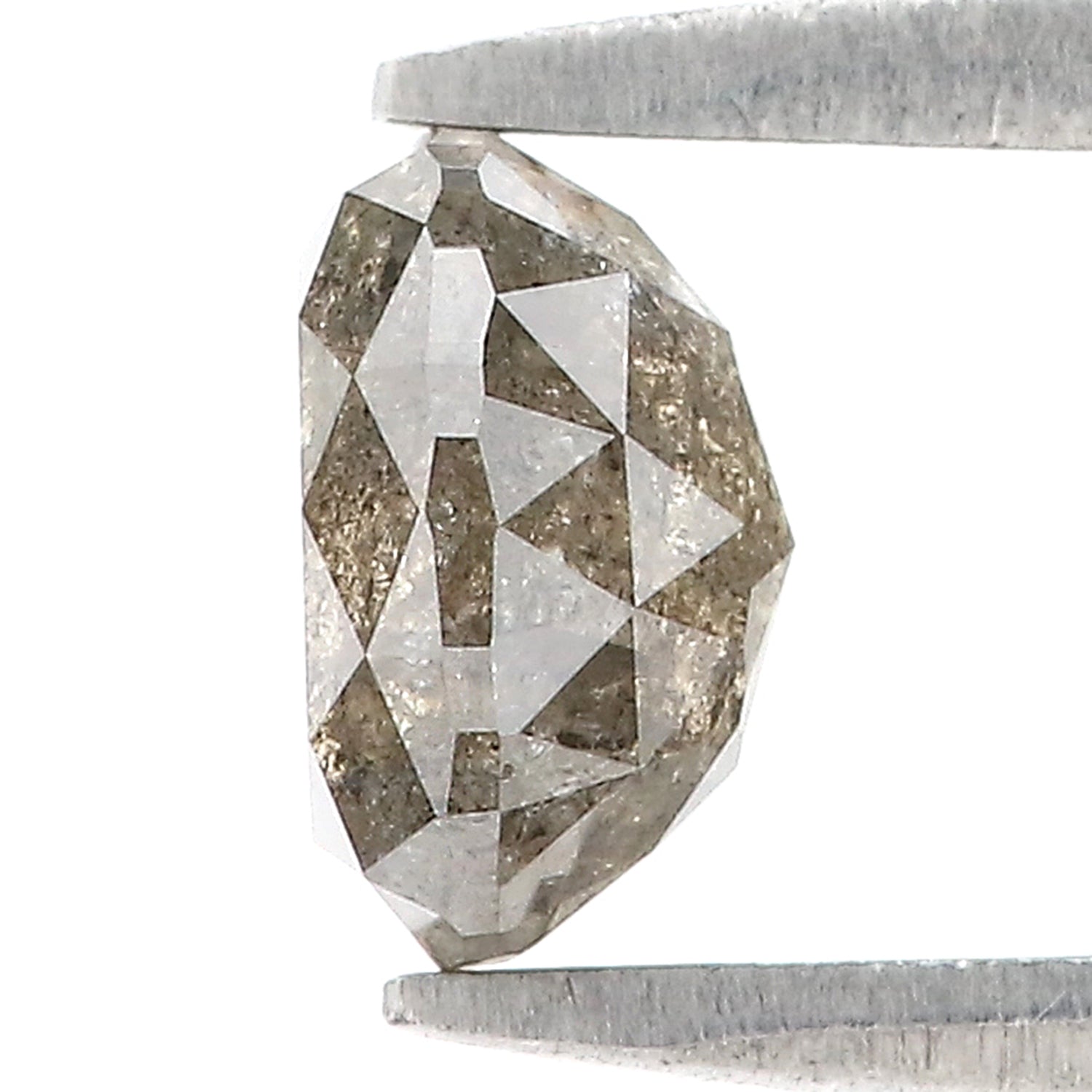 1.39 CT Natural Loose Oval Shape Diamond Salt And Pepper Oval Cut Diamond 6.70 MM Natural Grey Color Diamond Oval Rose Cut Diamond LQ7271