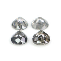 Natural Loose Pear Diamond, Salt And Pepper Pear Diamond, Natural Loose Diamond, Pear Rose Cut Diamond, 0.63 CT Pear Cut Diamond L2893