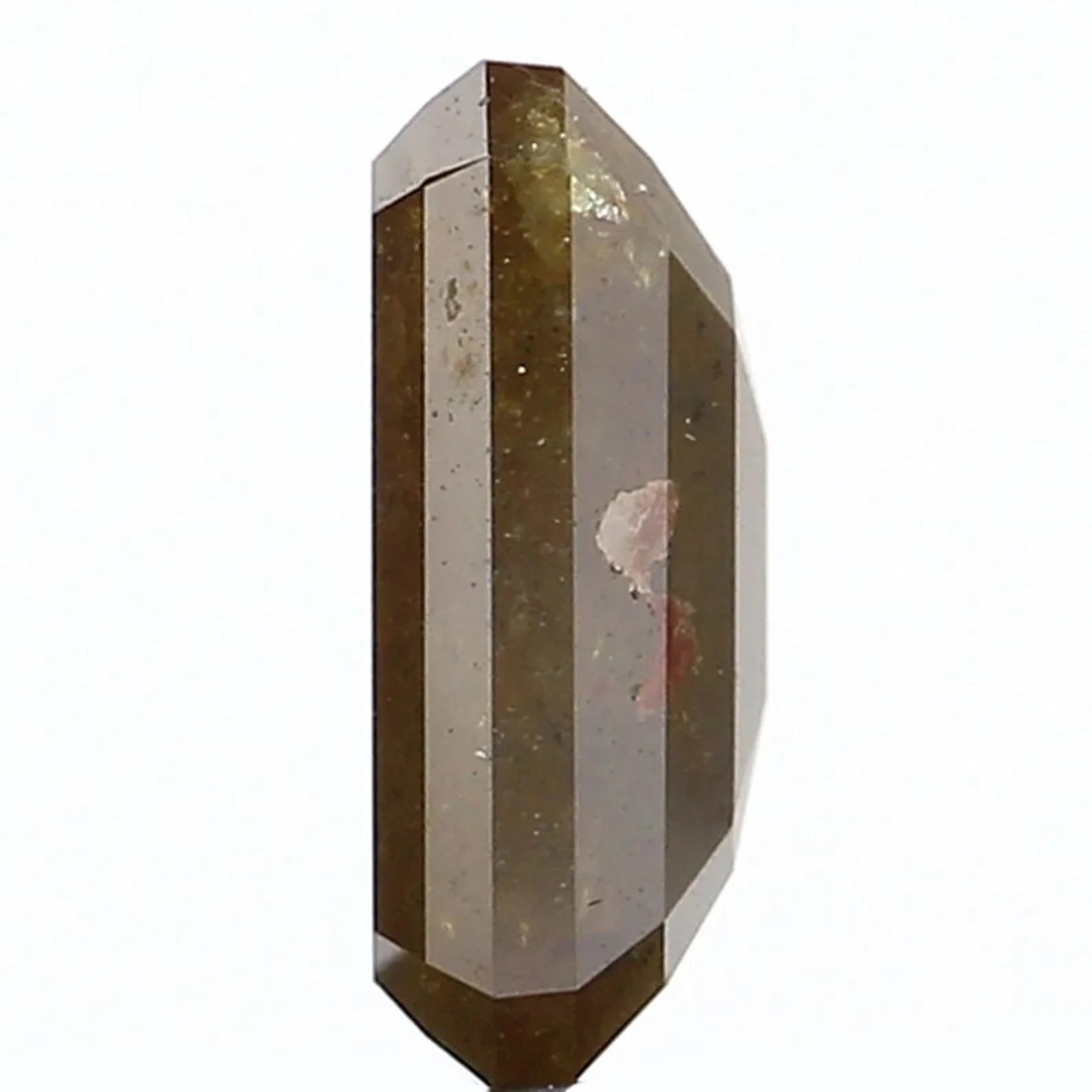 0.91 Ct Natural Loose Emerald Shape Diamond Salt And Pepper Emerald Diamond 6.80 MM Natural Black Grey Color Emerald Rose Cut Diamond NQ1071