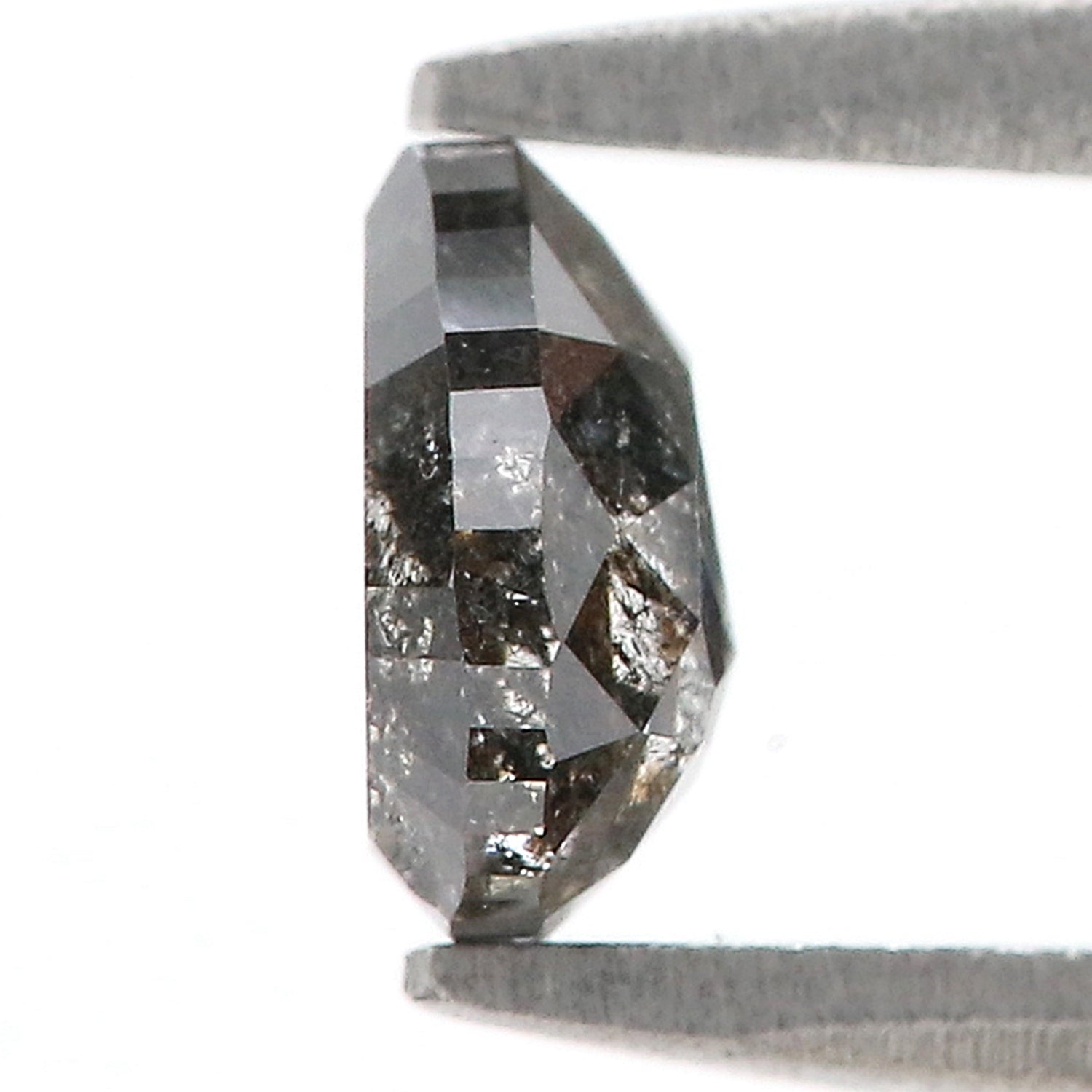 0.52 Ct Natural Loose Pear Shape Diamond Salt And Pepper Pear Cut Diamond 5.55 MM Natural Black Grey Diamond Pear Rose Cut Diamond LQ9020