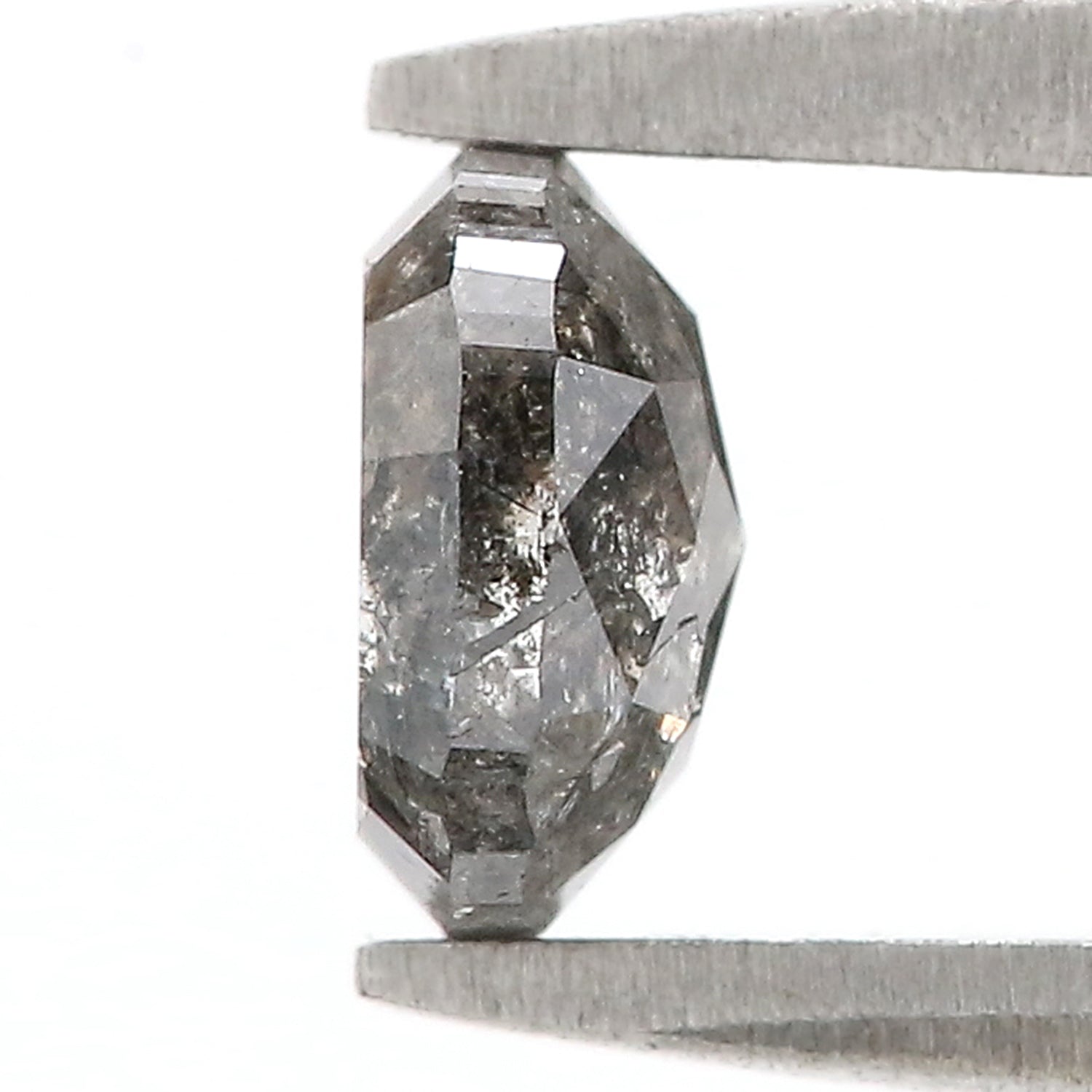 0.78 CT Natural Loose Cushion Shape Diamond Salt And Pepper Cushion Cut Diamond 5.70 MM Natural Black Grey Cushion Rose Cut Diamond L3601
