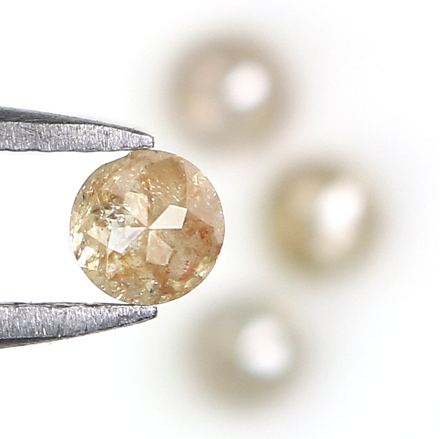 0.89 CT Natural Loose Round Rose Cut Diamond Brown Color Round Shape Diamond 3.30 MM Natural Loose Grey Color Round Rose Cut Diamond KQ1037
