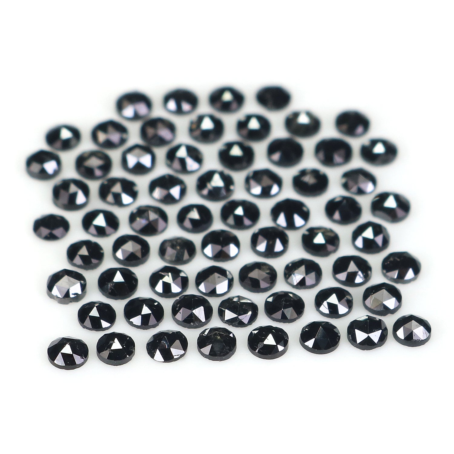 2.89 CT Natural Loose Round Shape Diamond Black Color Round Diamond 2.10 MM Natural Loose Diamond Black Color Round Rose Cut Diamond NQ1807