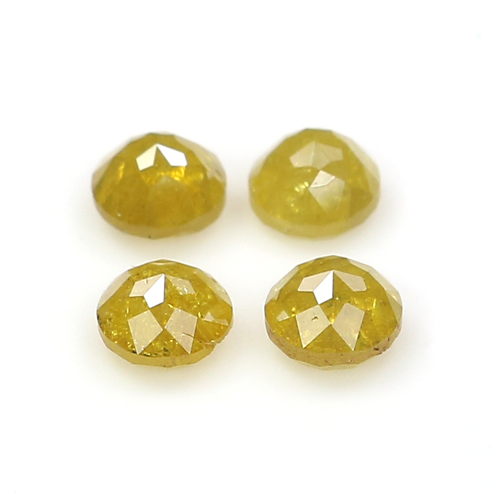 1.47 CT Natural Loose Round Rose Cut Diamond Yellow Color Round Shape Diamond 4.00 MM Natural Yellow Color Round Rose Cut Diamond LQ2927