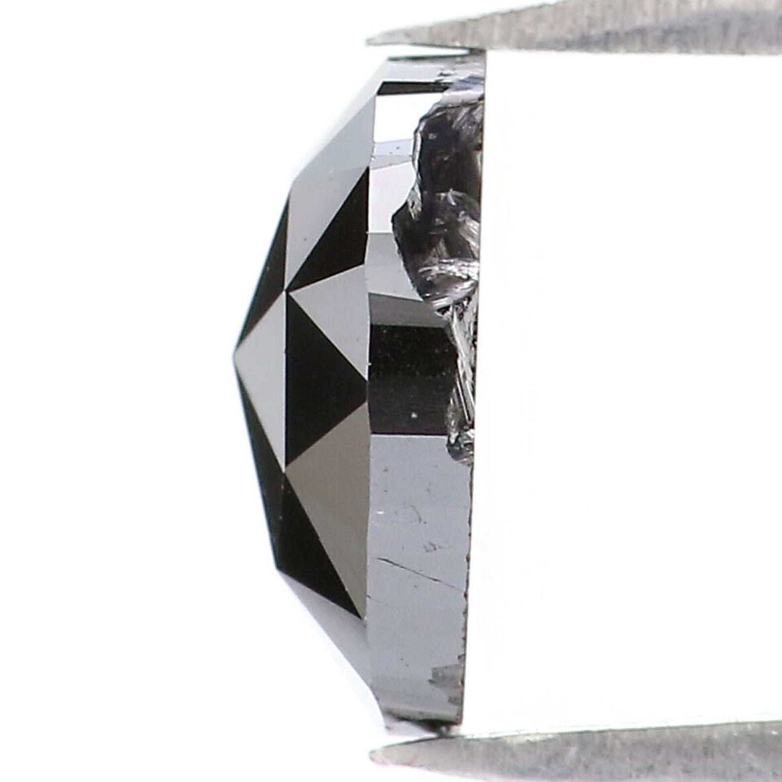 1.14 Ct Natural Loose Oval Shape Diamond Black Color Oval Cut Diamond 7.70 MM Natural Loose Diamond Black Oval Rose Cut Diamond QN1976