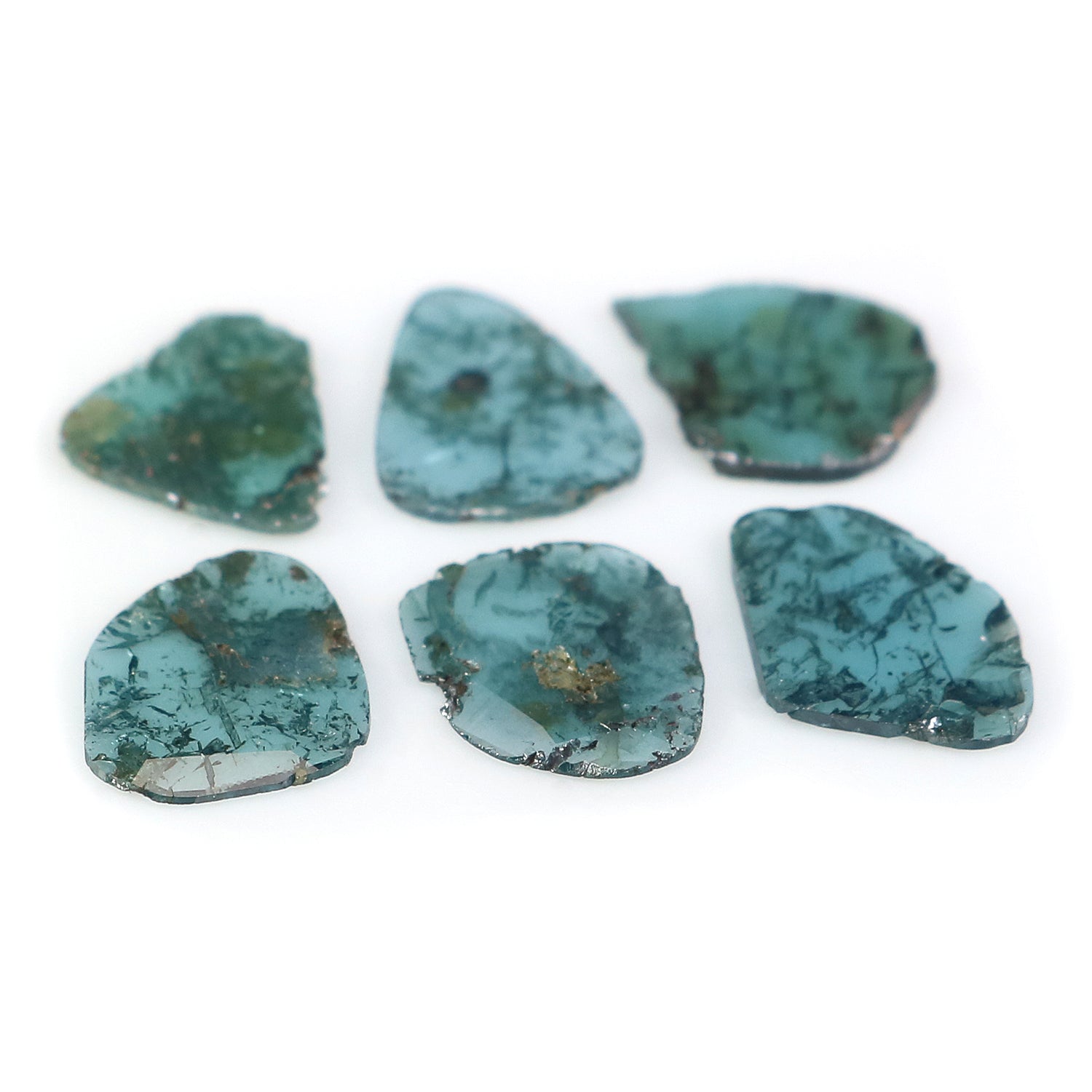 1.86 Ct Natural Loose Slice Shape Diamond Blue Color Slice Cut Diamond 7.70 MM Natural Loose Diamond Blue Color Irregular Cut Diamond NQ1315