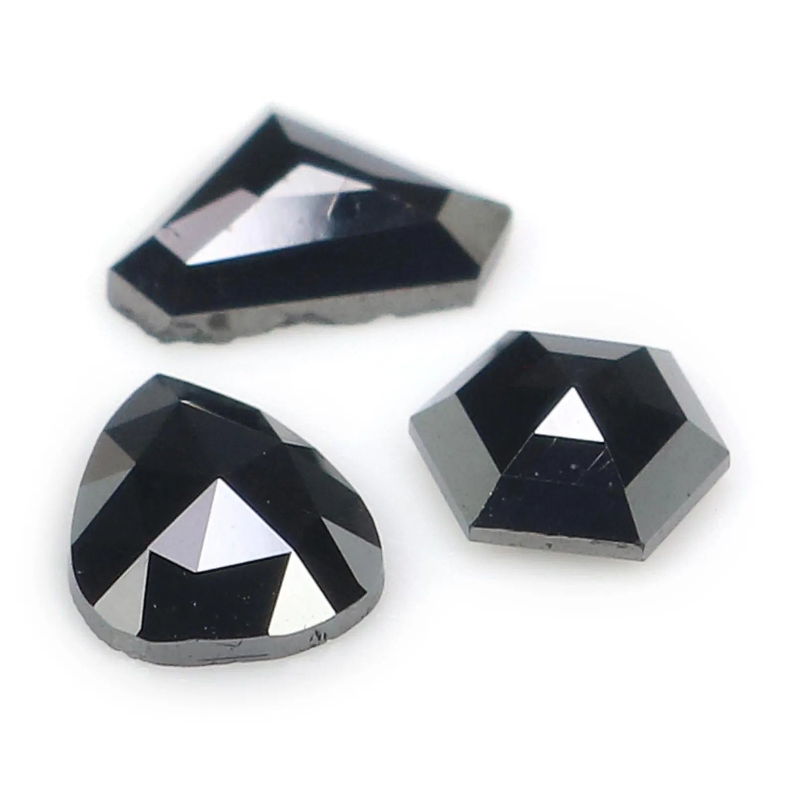 0.84 CT Natural Loose Mix Shape Diamond Black Color Mix Shape Diamond 5.60 MM Natural Loose Diamond Black Mix Shape Rose Cut Diamond NQ2241