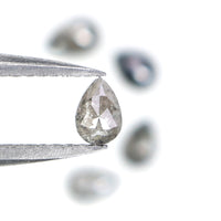 Natural Loose Pear Diamond, Salt And Pepper Pear Diamond, Natural Loose Diamond, Pear Rose Cut Diamond, 0.56 CT Pear Cut Diamond KR2665