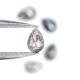 Natural Loose Pear Diamond, Salt And Pepper Pear Diamond, Natural Loose Diamond, Pear Rose Cut Diamond, 0.56 CT Pear Cut Diamond KR2665