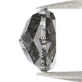 Natural Loose Round Rose Cut Diamond, Salt And Pepper Round Diamond, Natural Loose Diamond, Rose Cut Diamond, 0.97 CT Round Shape L2957