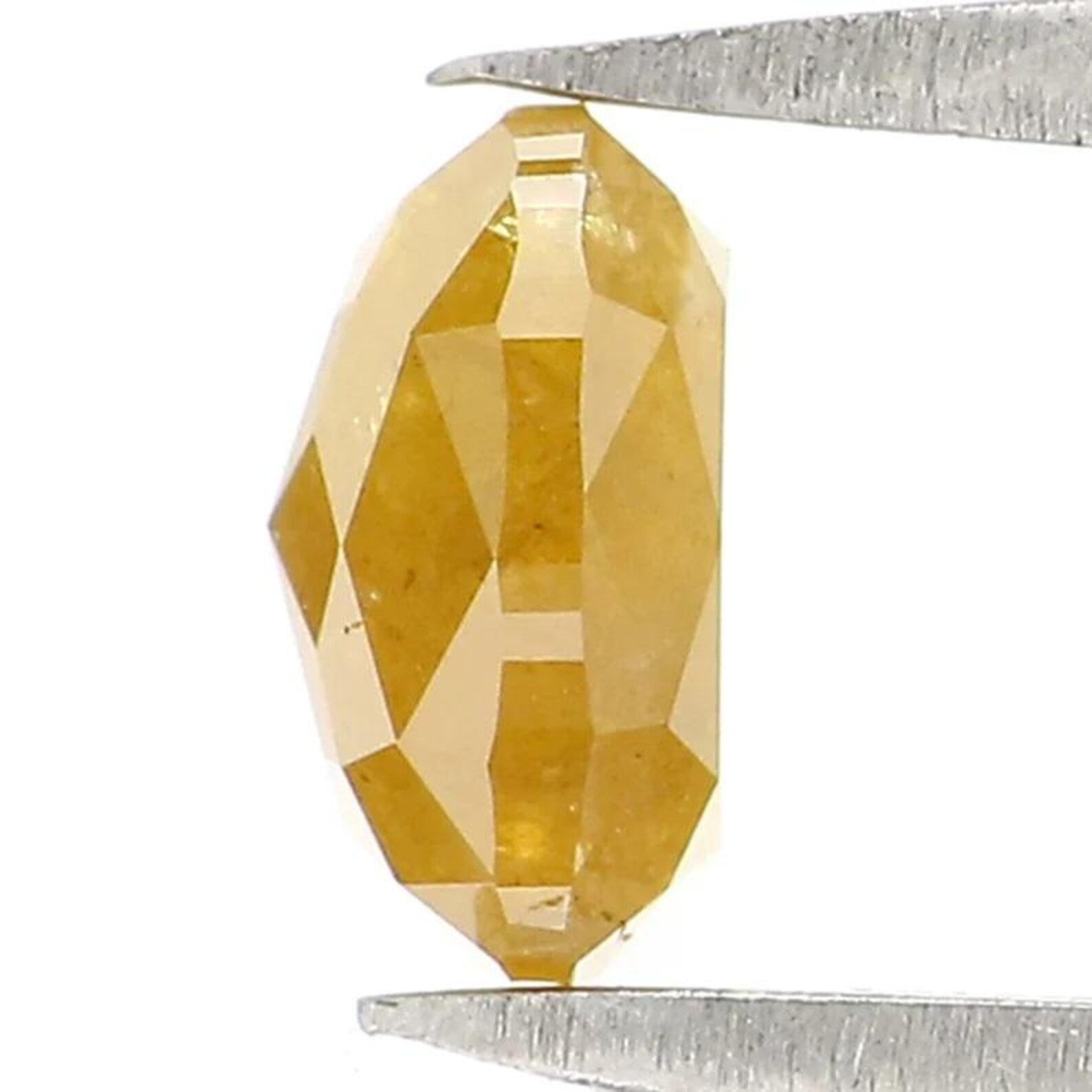 0.72 CT Natural Loose Cushion Shape Diamond Yellow Color Cushion Cut Diamond 5.60 MM Natural Diamond Yellow Cushion Rose Cut Diamond NQ2407