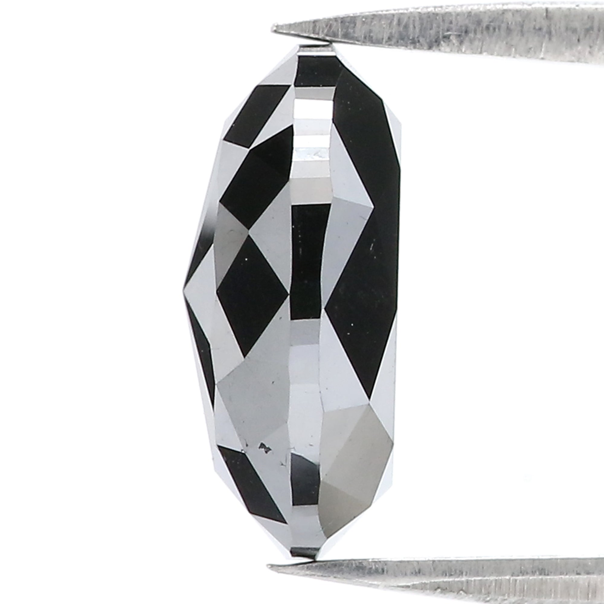 4.62 CT Natural Loose Oval Cut Diamond Black Oval Diamond 11.90 MM Natural Loose Diamond Black Color Oval Shape Rose Cut Diamond LQ3118