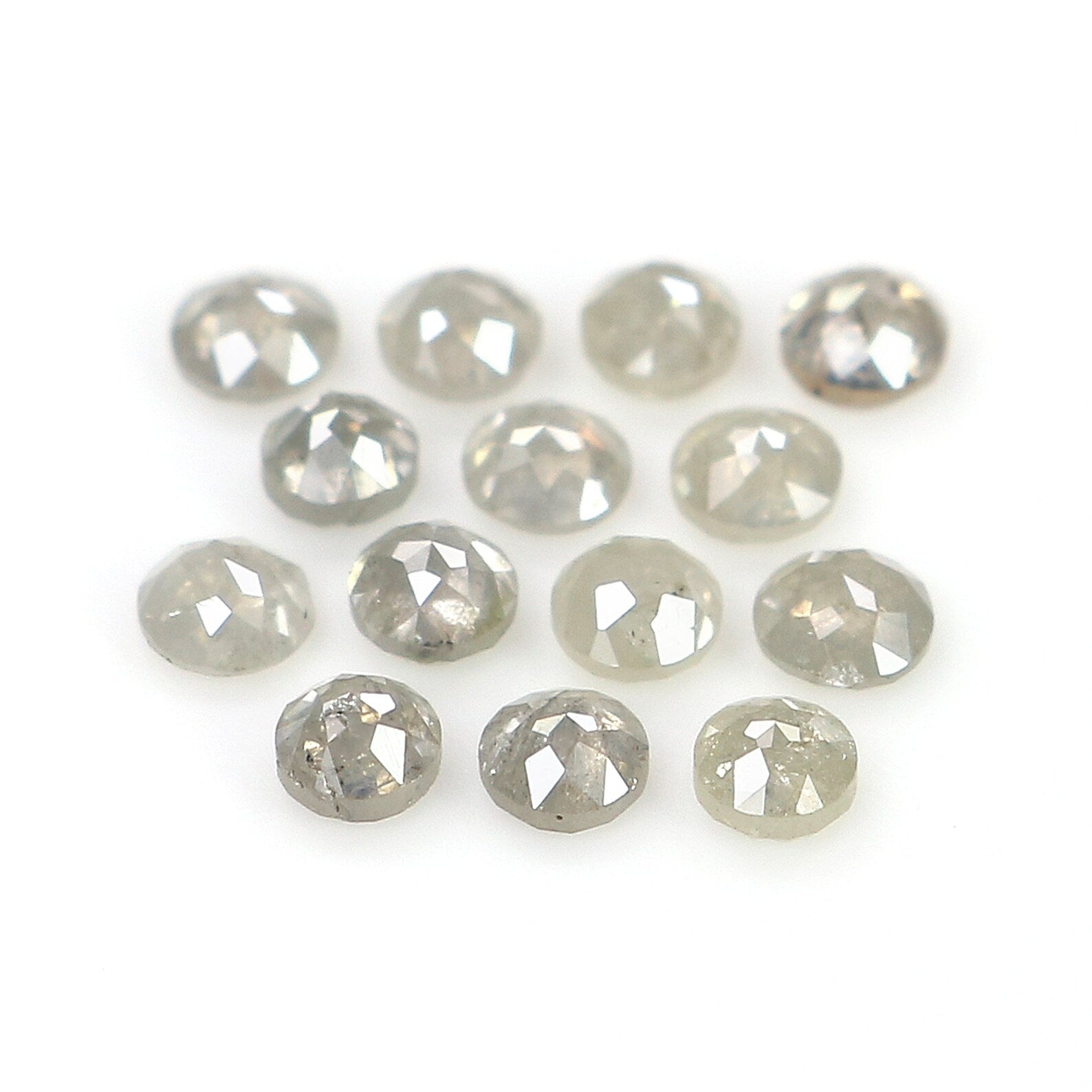 1.20 CT Natural Loose Round Rose Cut Diamond Salt And Pepper Diamond 2.35 MM Natural Loose Diamond Grey Color Round Shape Diamond NQ2502