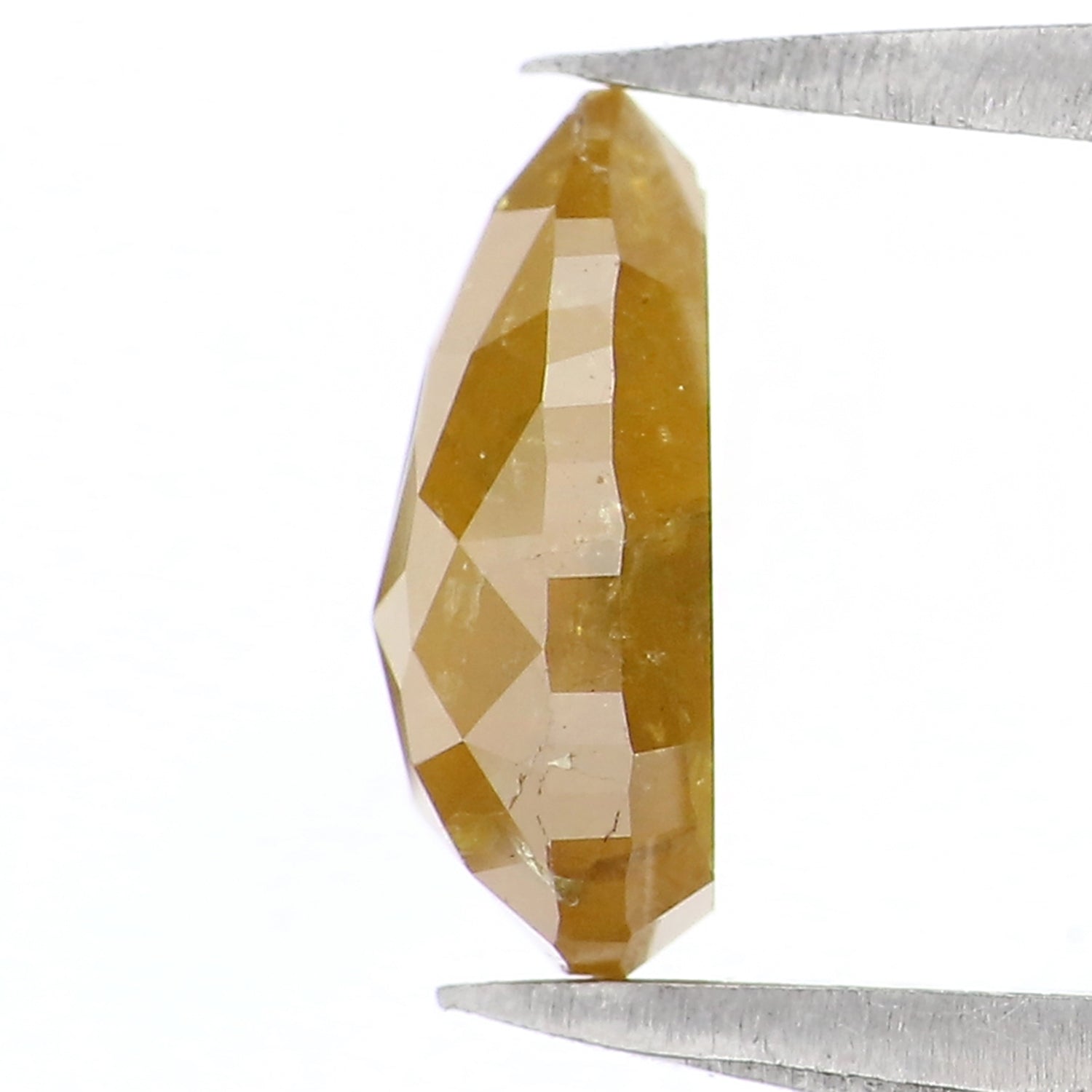 Natural Loose Pear Diamond, Yellow Color Pear Cut Diamond, Natural Loose Diamond, Pear Rose Cut Diamond, 1.46 CT Pear Shape Diamond L9956