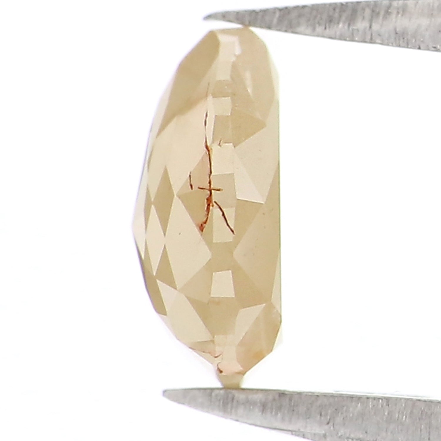 0.81 CT Natural Loose Pear Shape Diamond Yellow Color Pear Cut Diamond 6.55 MM Natural Loose Yellow Color Pear Rose Cut Diamond KQ2682