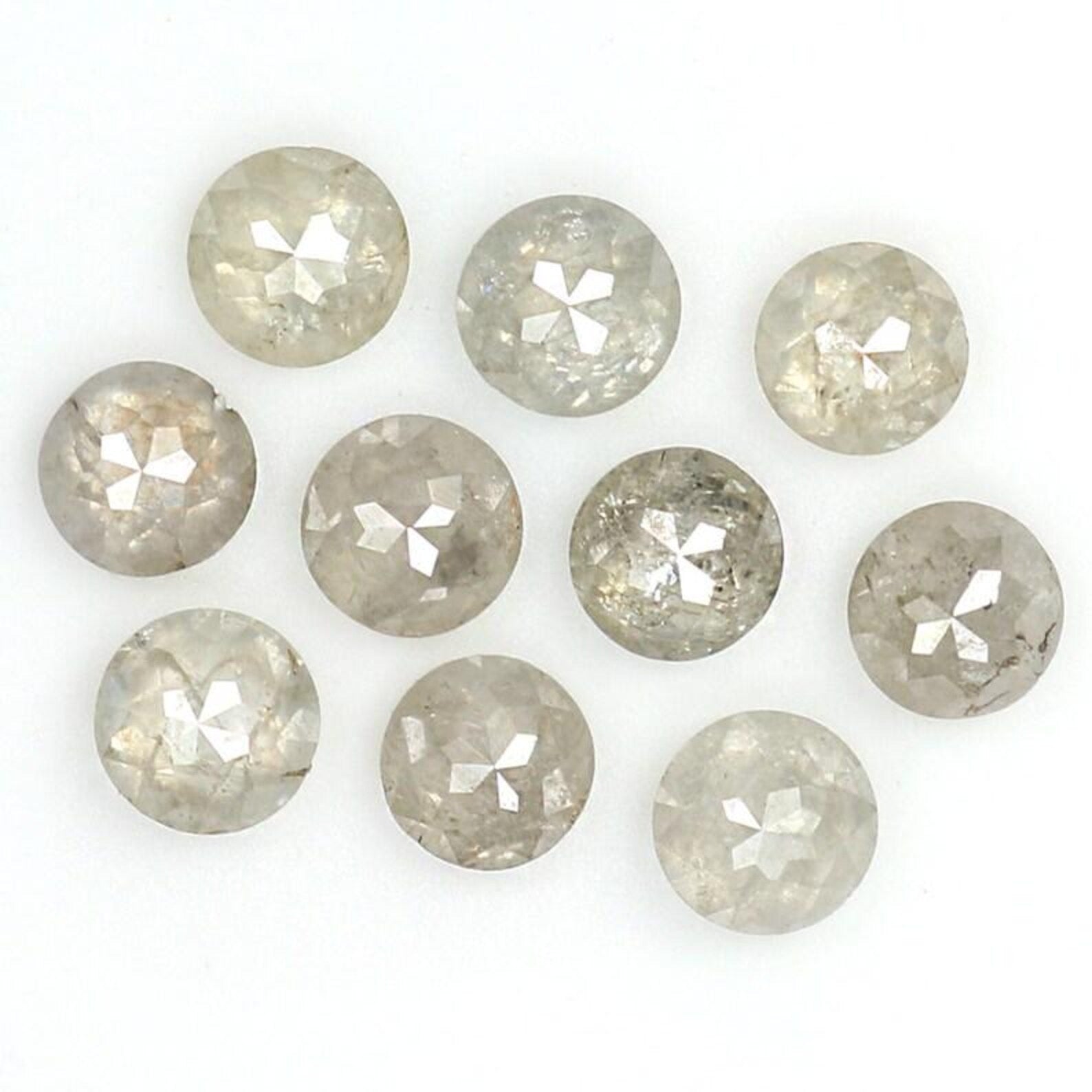 1.12 CT Natural Loose Round Shape Diamond Salt And Pepper Round Cut Diamond 2.70 MM Natural Diamond Grey Color Round Rose Cut Diamond NQ1655