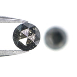 Natural Loose Round Rose Cut Diamond, Salt And Pepper Round Diamond, Natural Loose Diamond, Rose Cut Diamond, 0.95 CT Round Shape KR2662